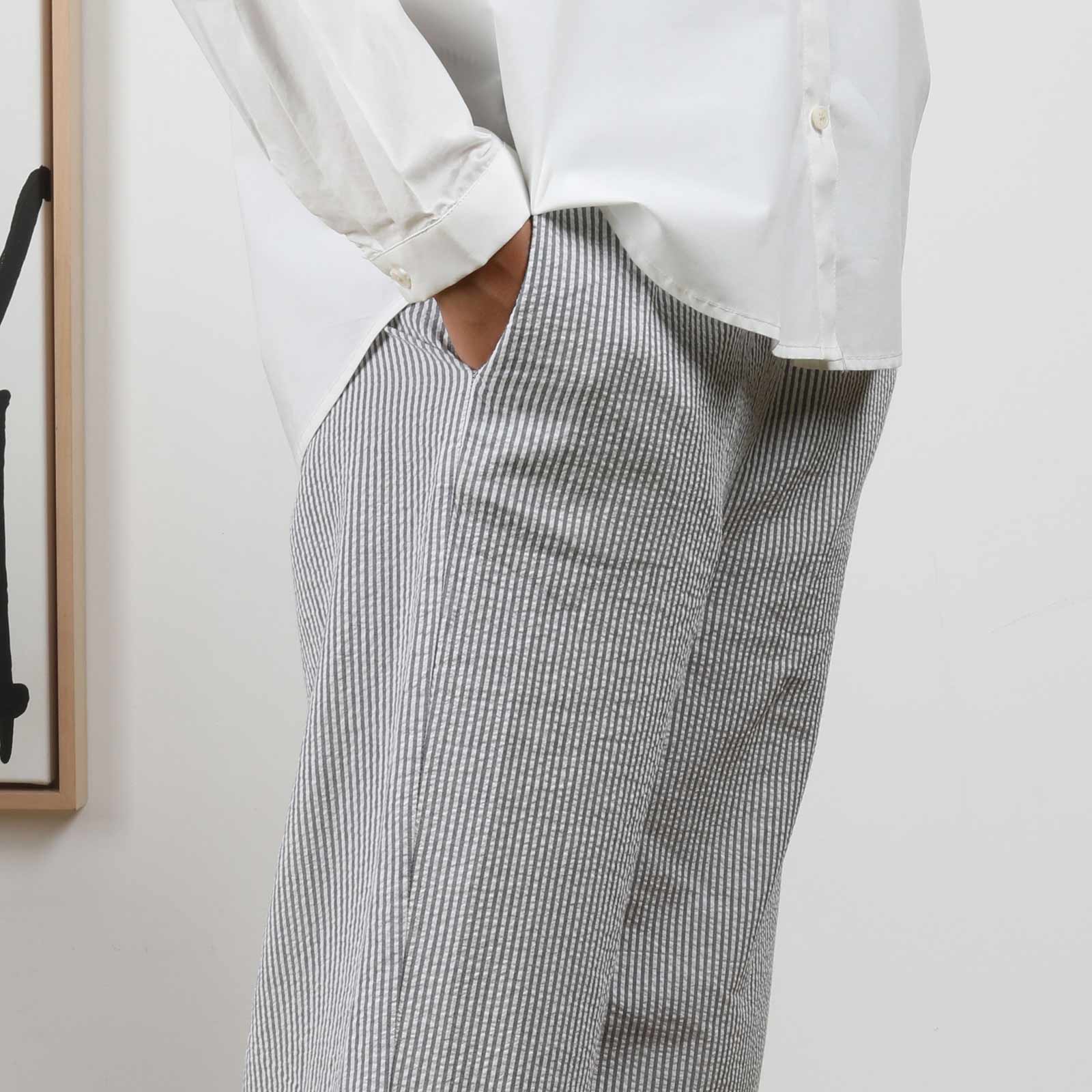 Frieda Seersucker Pants navy blue - Image 2