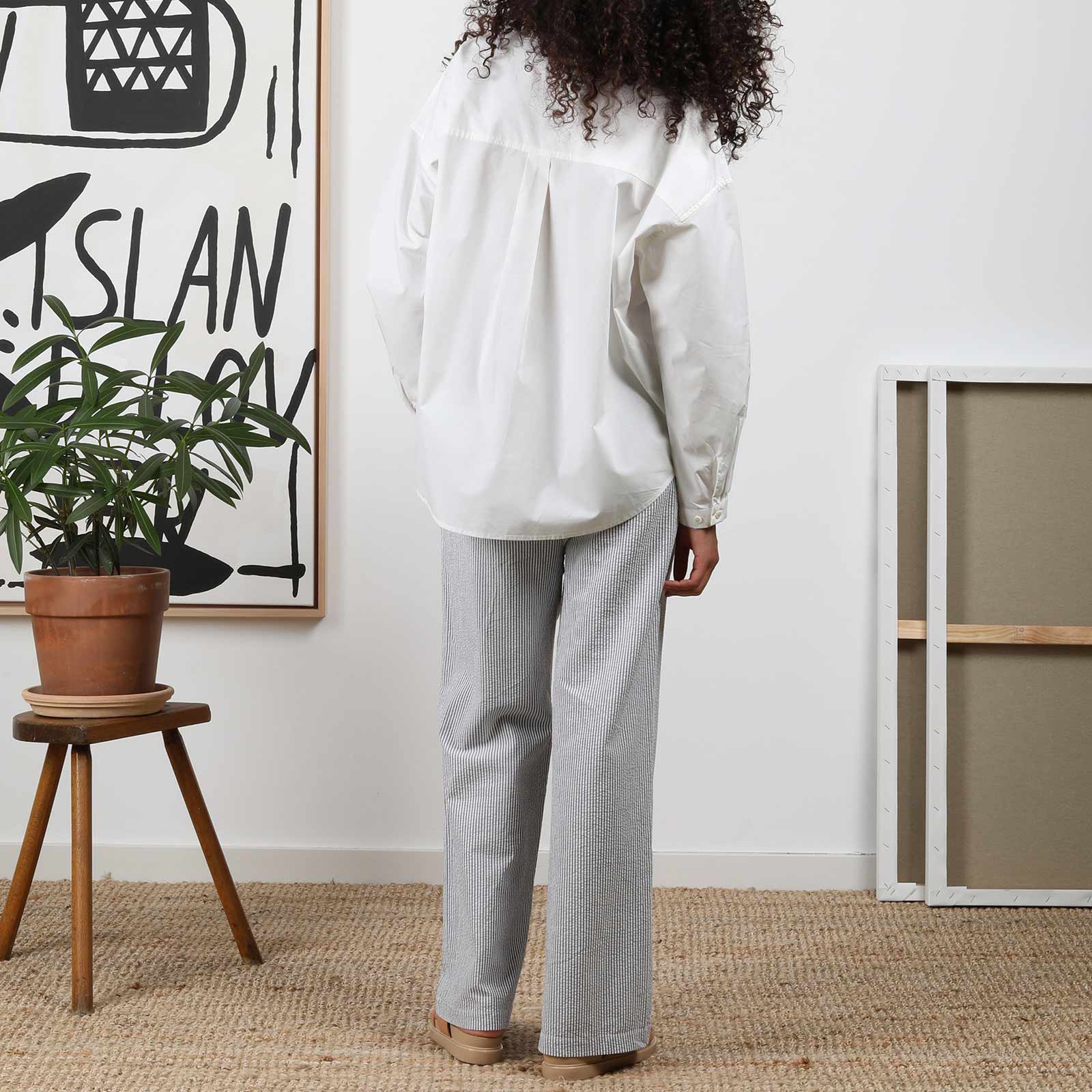 Frieda Seersucker Pants navy blue - Image 4