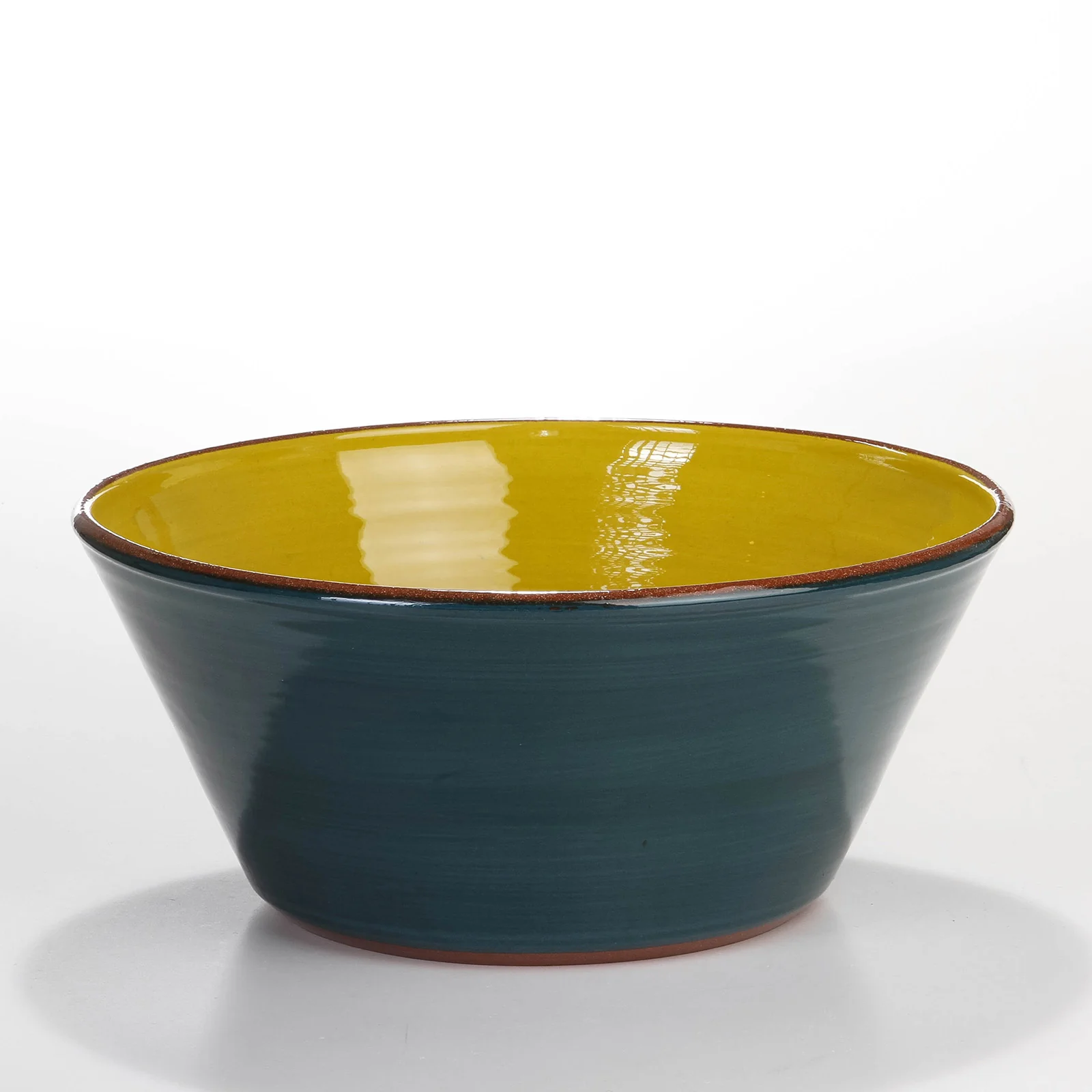 Grand Saladier bleu vert/jaune colza