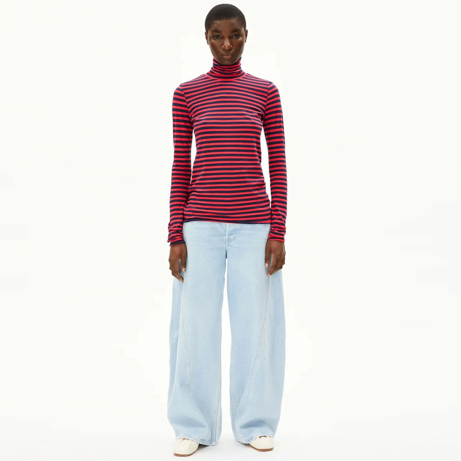 Graziliaa Stripes TN Longsleeve tinted navy/candy apple - Image 3
