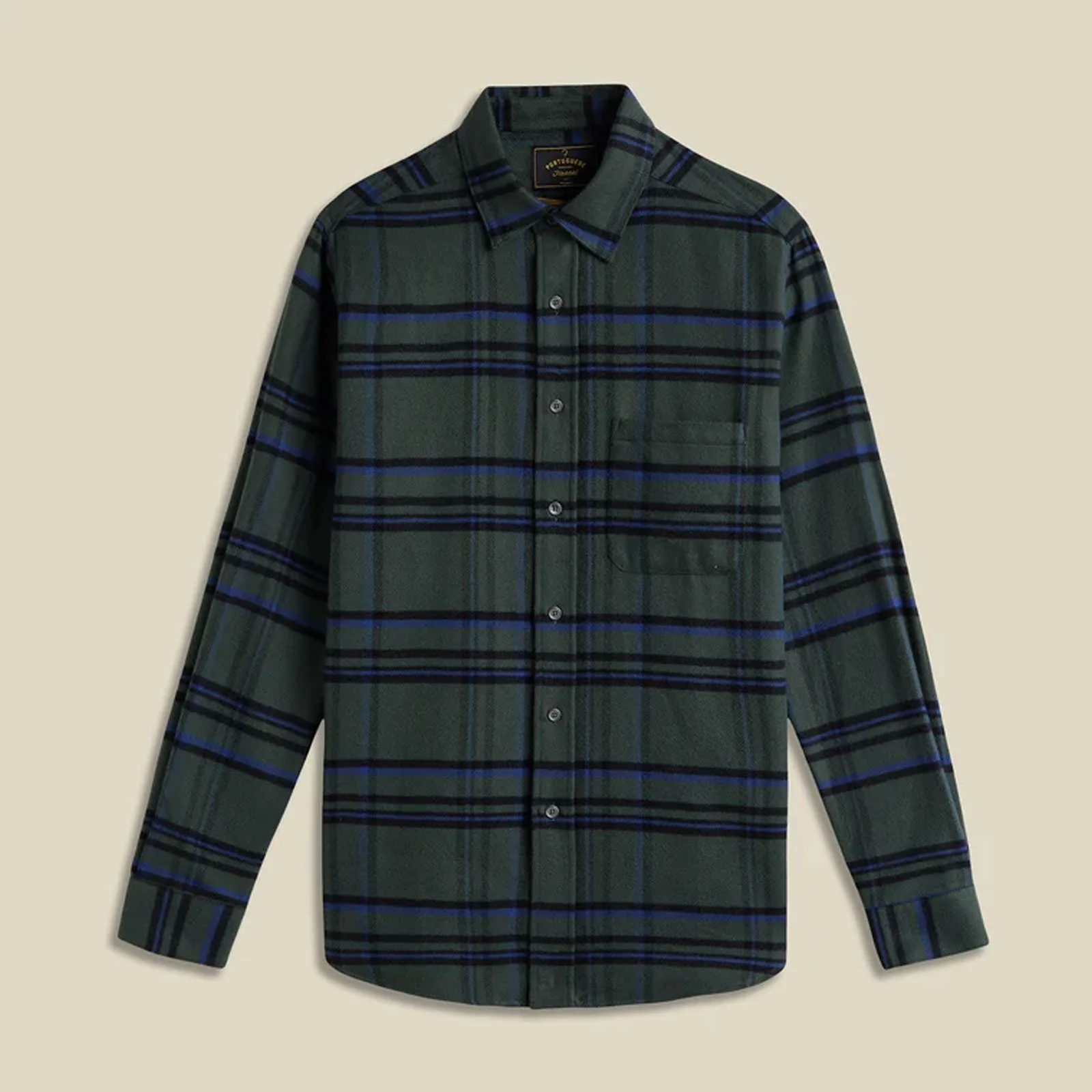 Green Box Flannel Shirt olive check