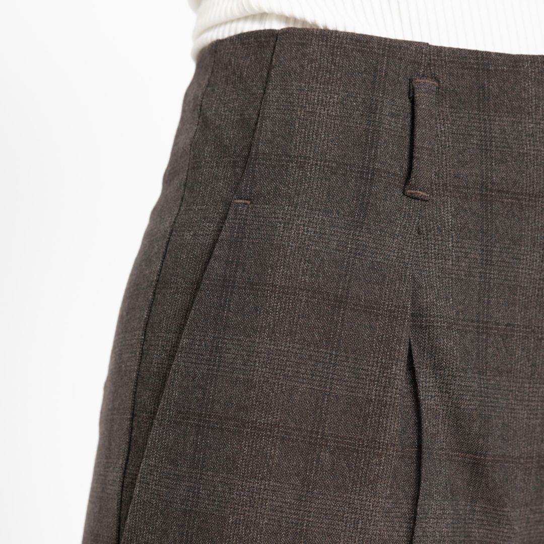 Hailey 682 Trousers brown check - Image 5