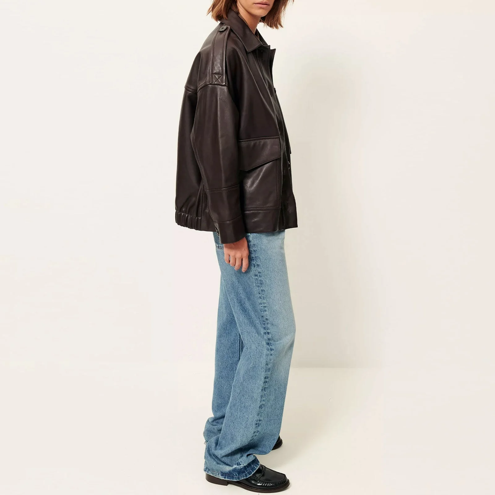 Harriboyd Leather Jacket coffee leather - Image 3