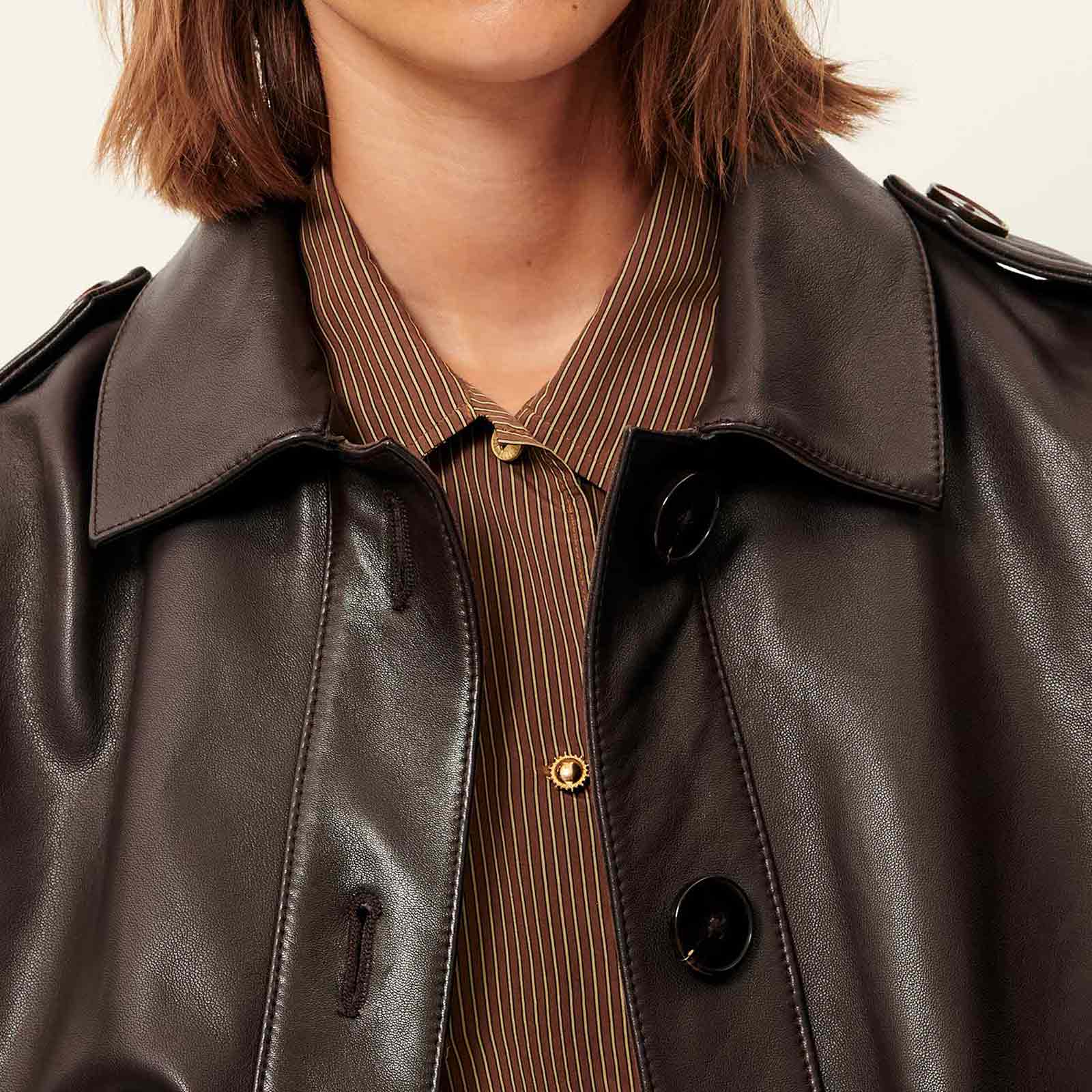 Harriboyd Leather Jacket coffee leather - Image 5