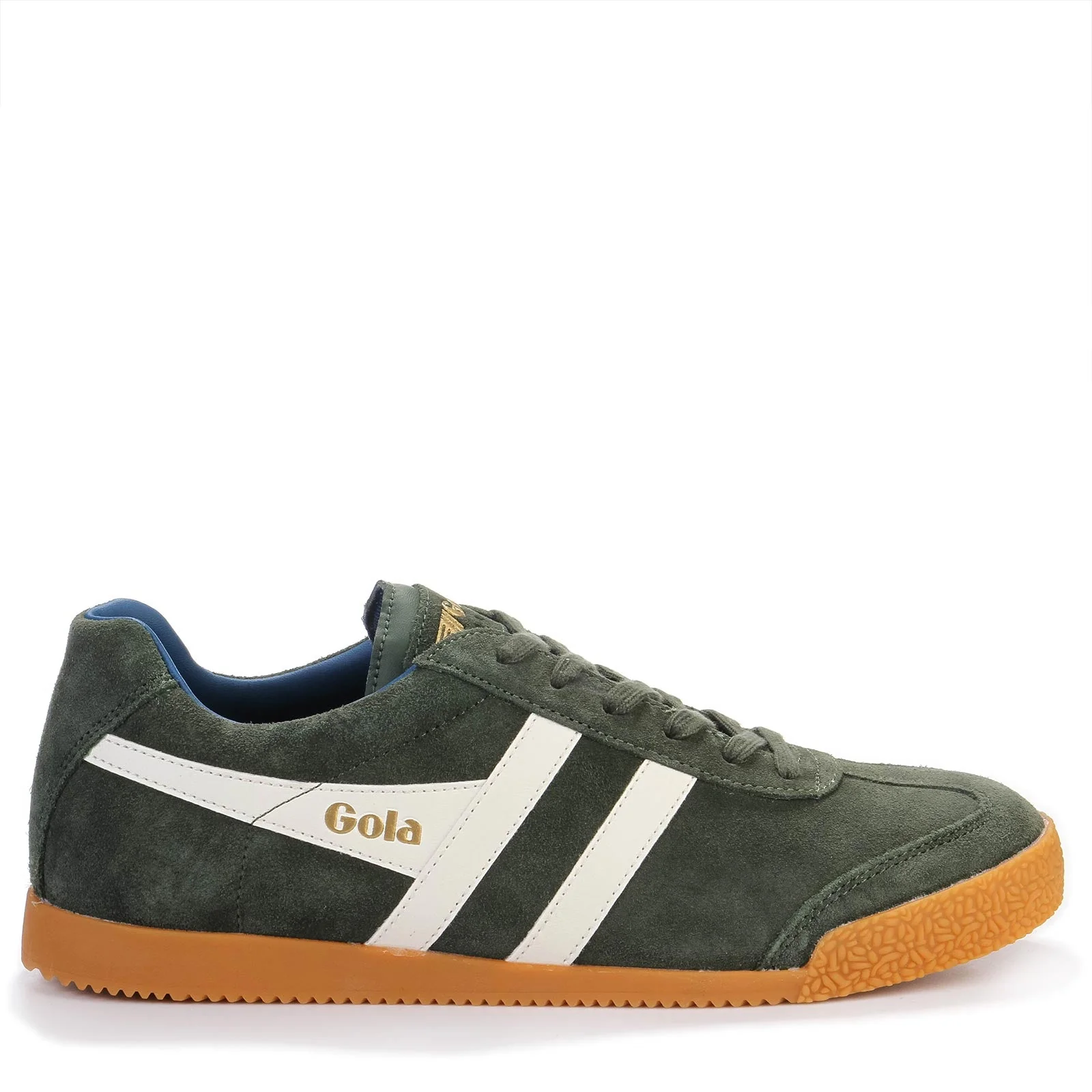 Harrier Suede dark khaki/off white/marine blue