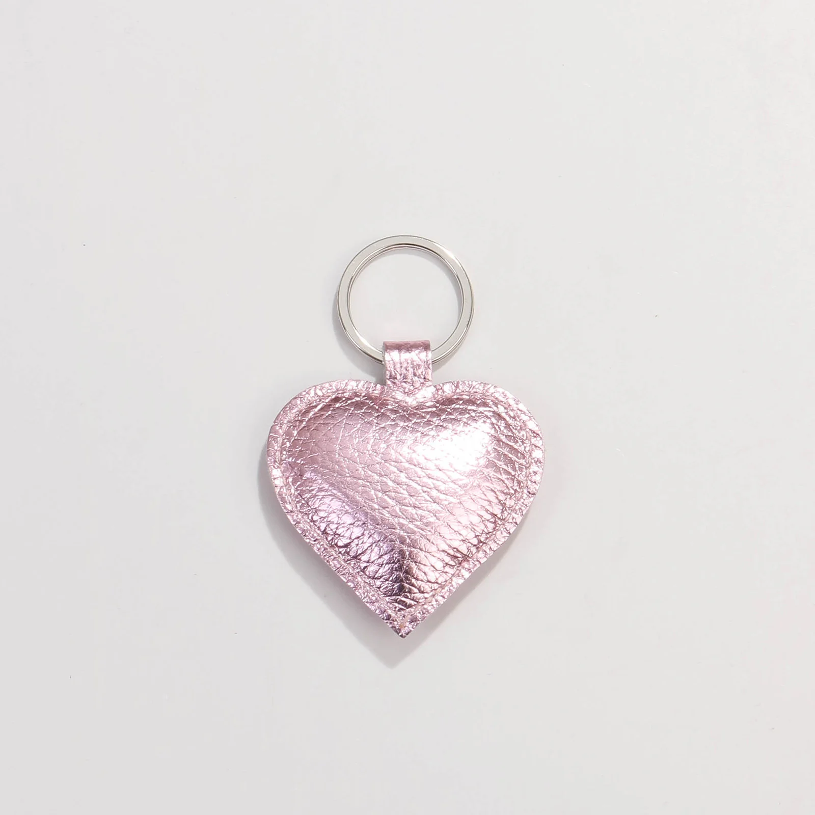 Heart Keyring metallic rosé