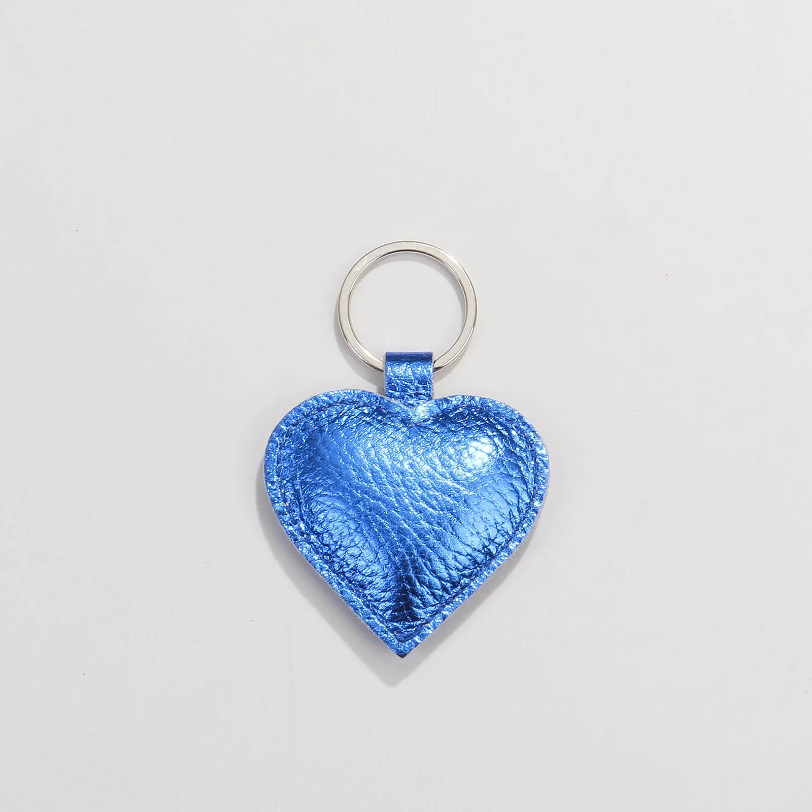 Heart Keyring metallic saphir