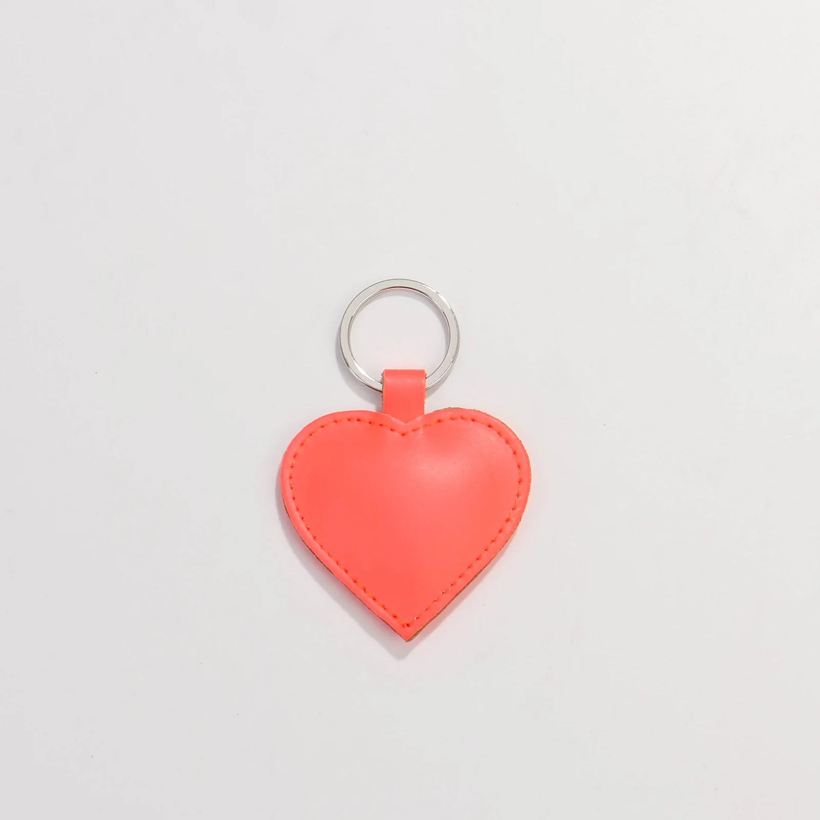 Heart Keyring neon orange