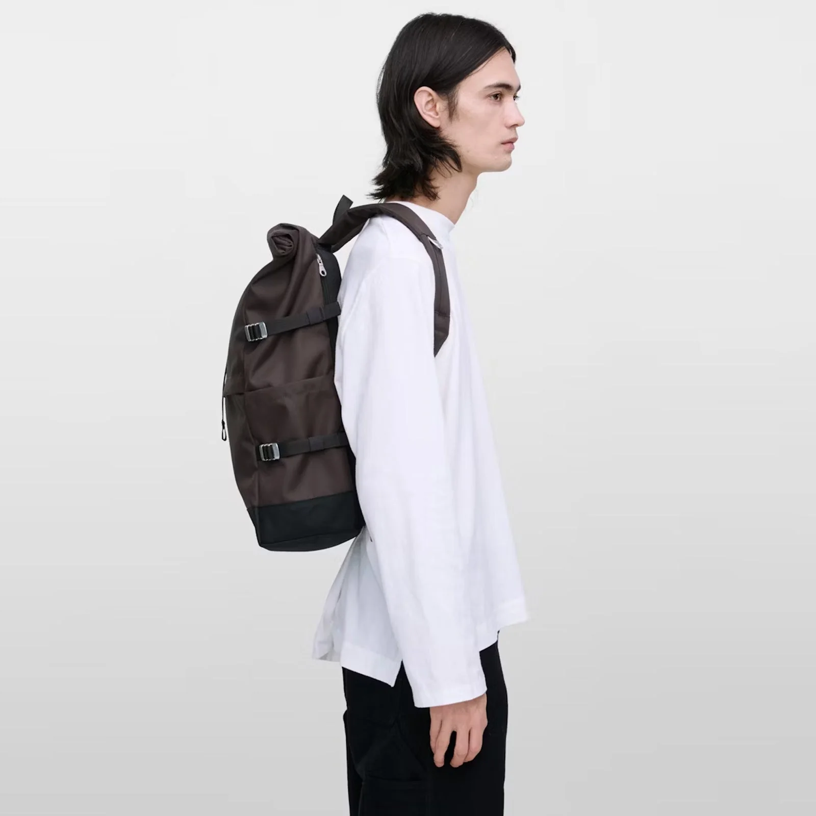 Icon Rolltop Backpack L brown/natural leather - Image 6