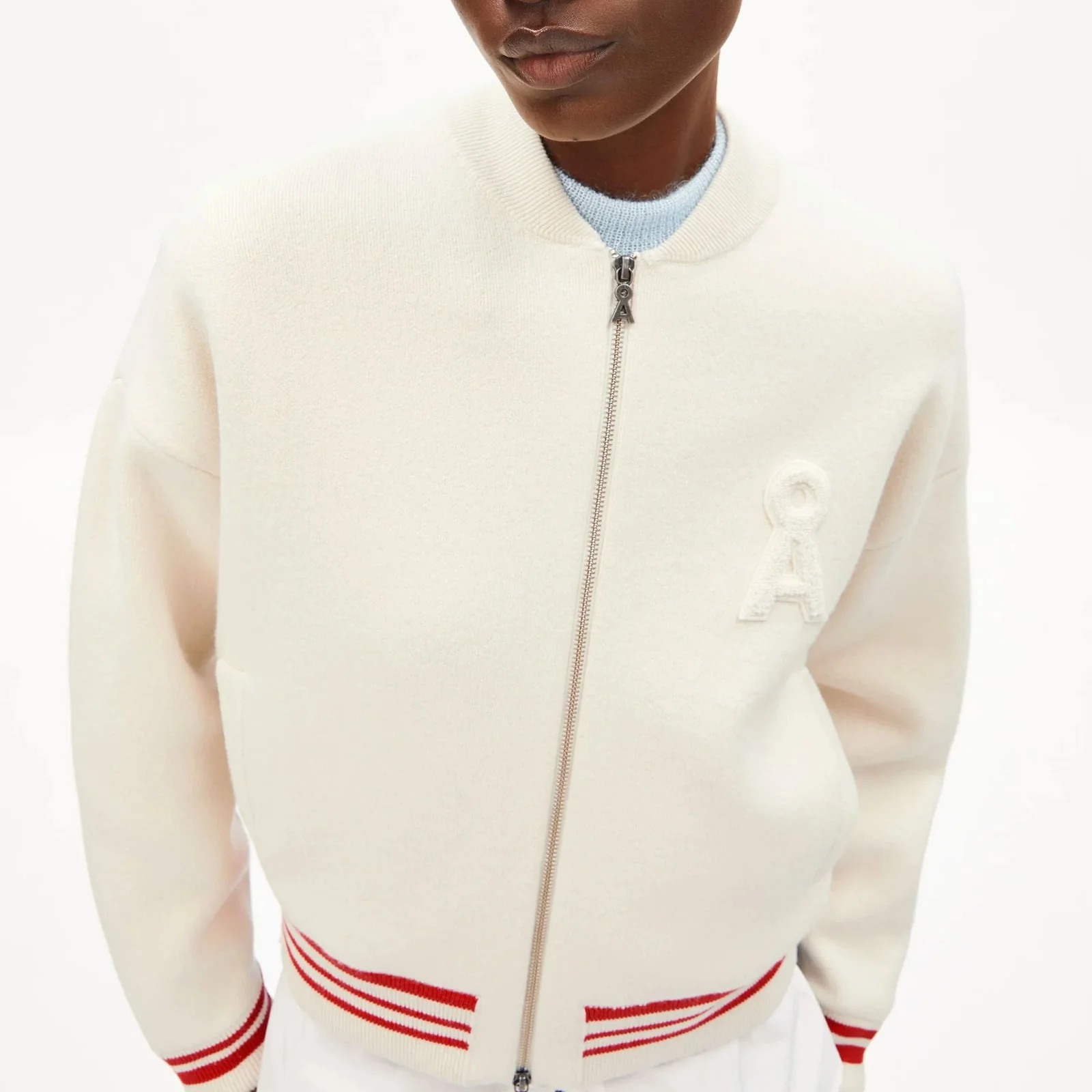 Iconic Å Bomber Jacket oatmilk/mars red - Image 5