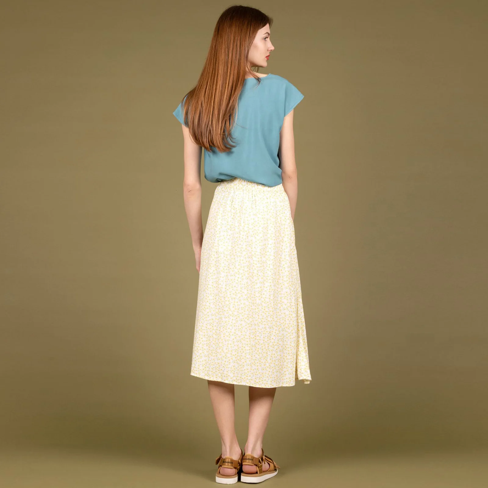 Ida Viscose Skirt greige - Image 2
