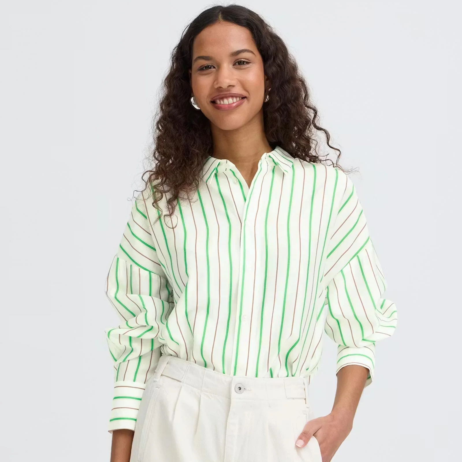 IHKatya Shirt greenbriar stripe