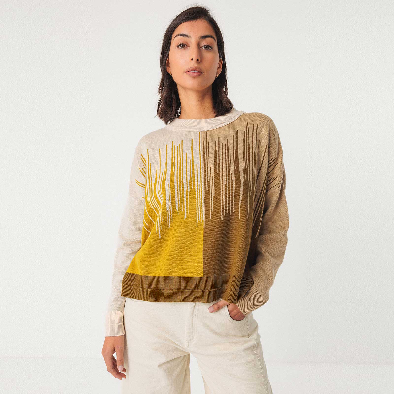 Ismene Sweater yellow camo