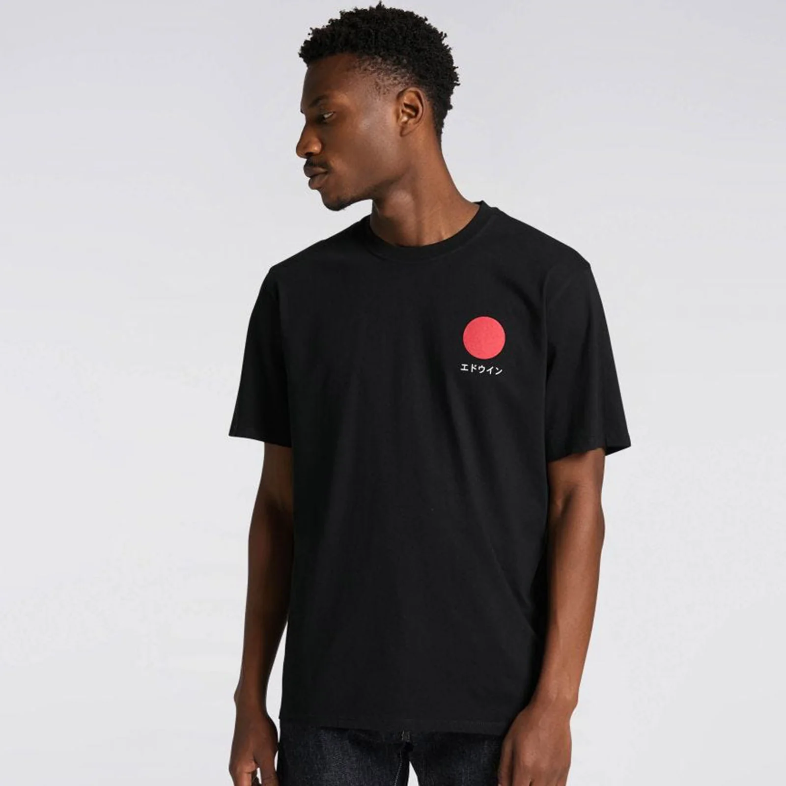 Japanese Sun TS Single Jersey black garment washed