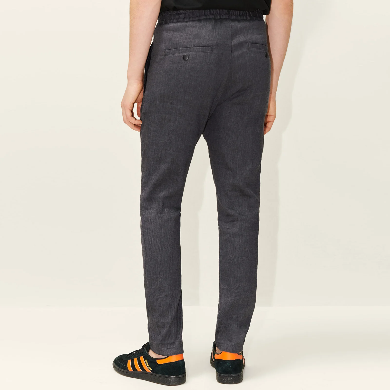 Jeger Linen Pants 138280 dark grey melange - Image 3