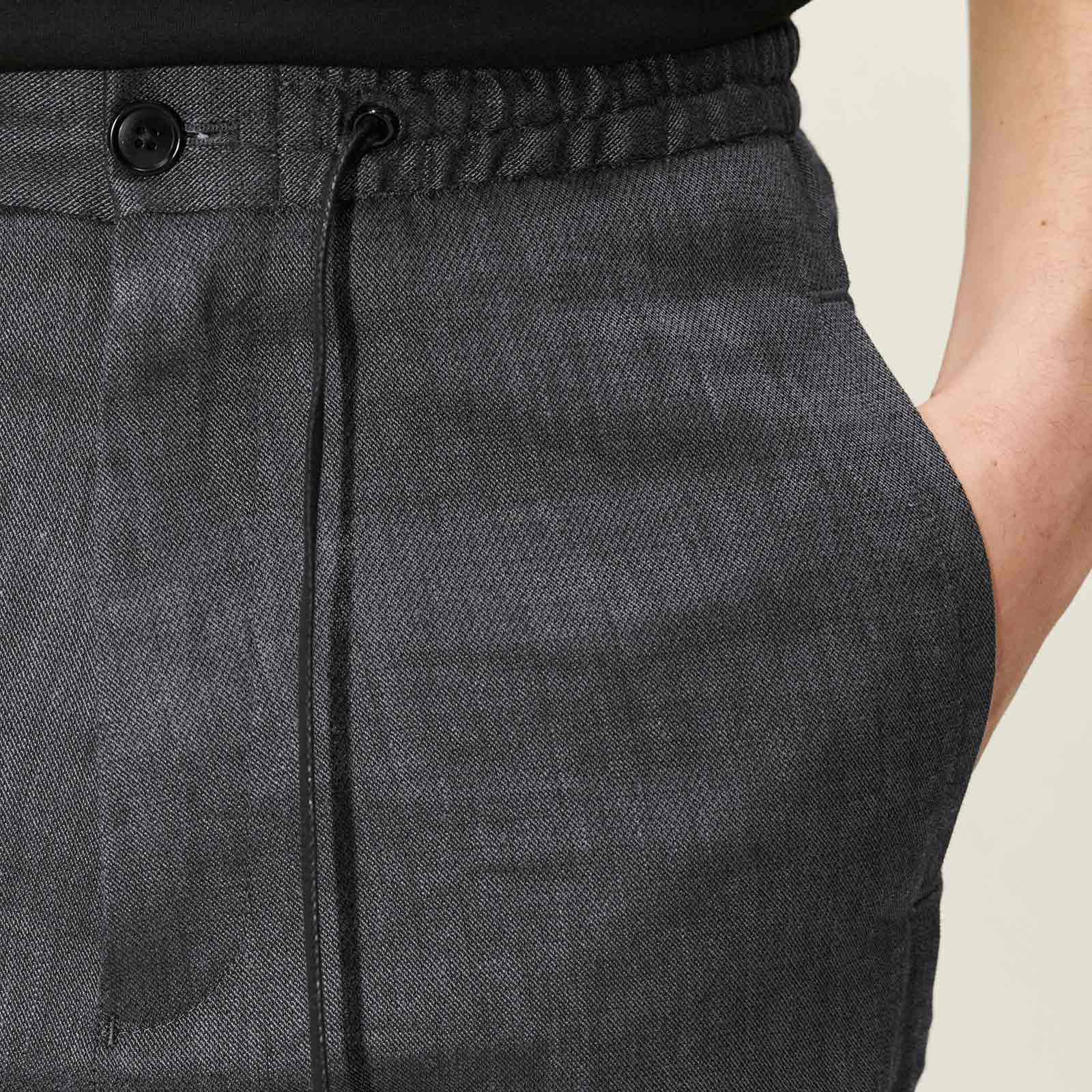 Jeger Linen Pants 138280 dark grey melange - Image 4