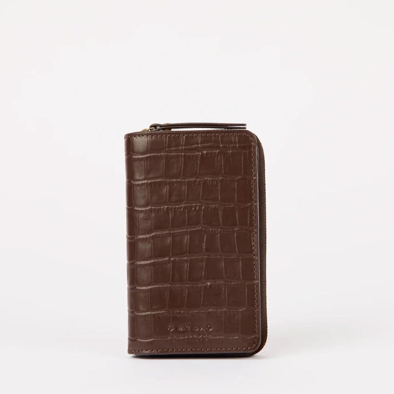 Jett Croco Leather Wallet chocolate