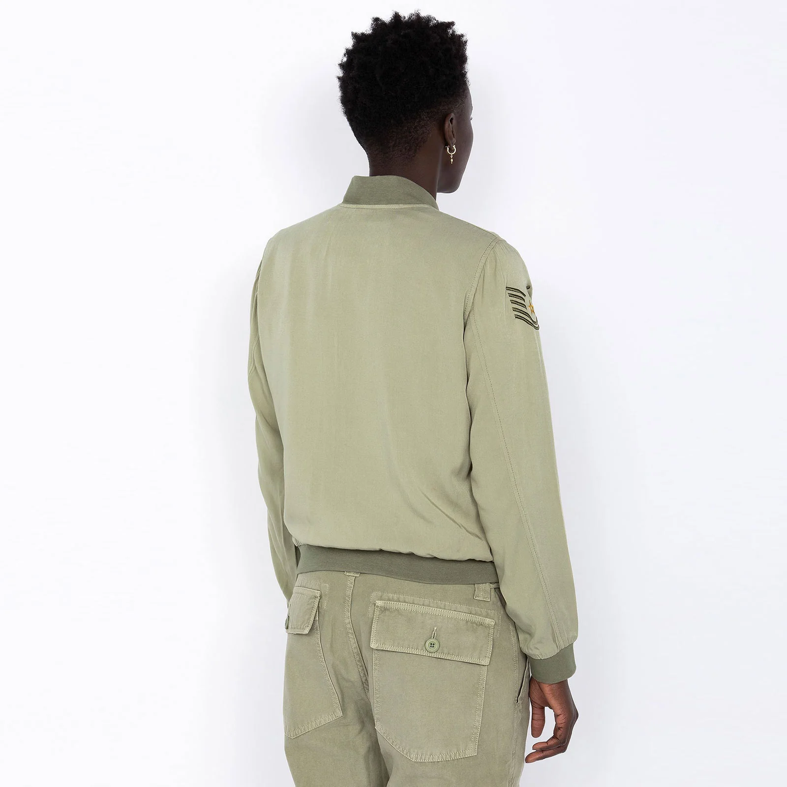 Calipsow Light Bomber Jacket sage khaki - Image 6
