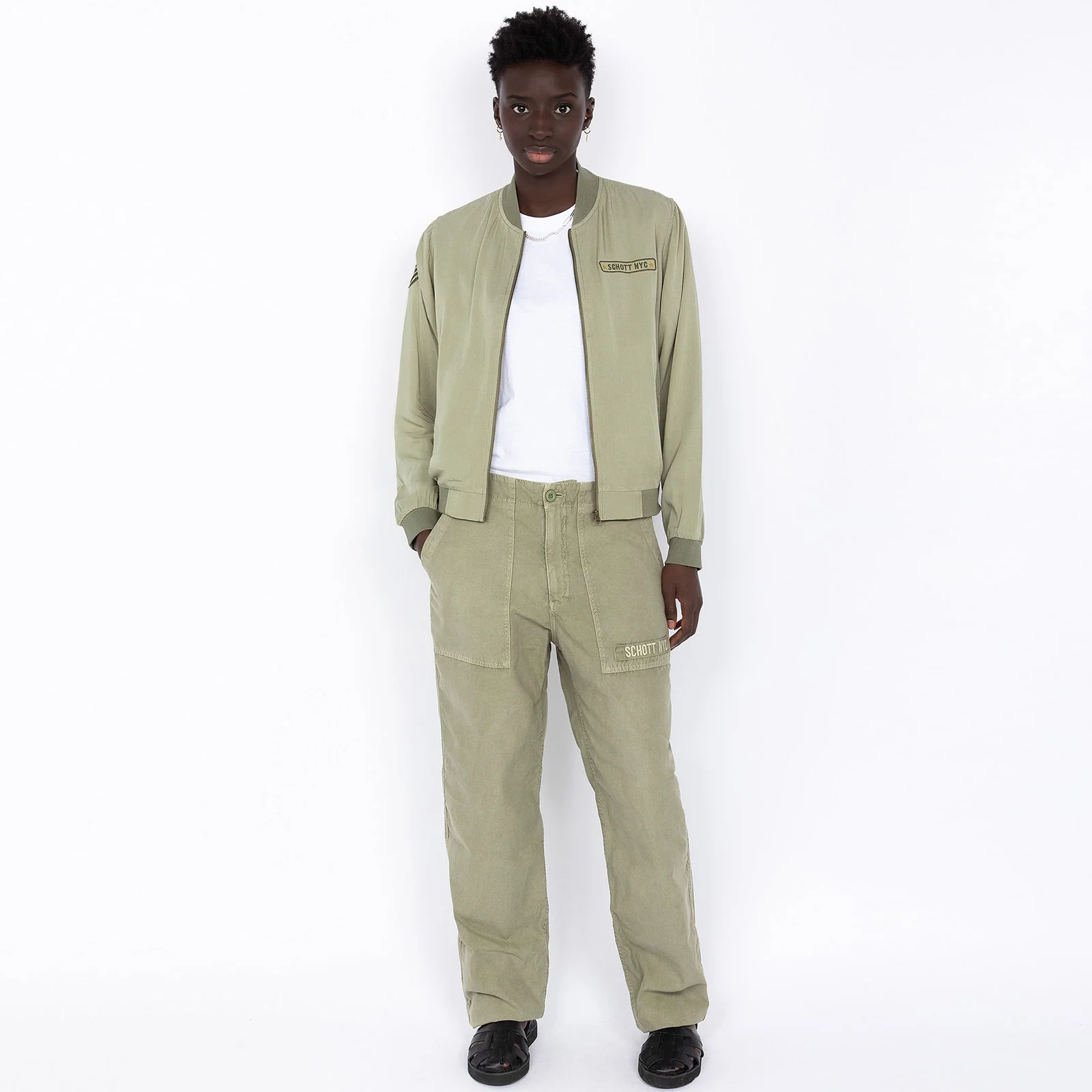 Calipsow Light Bomber Jacket sage khaki - Image 7