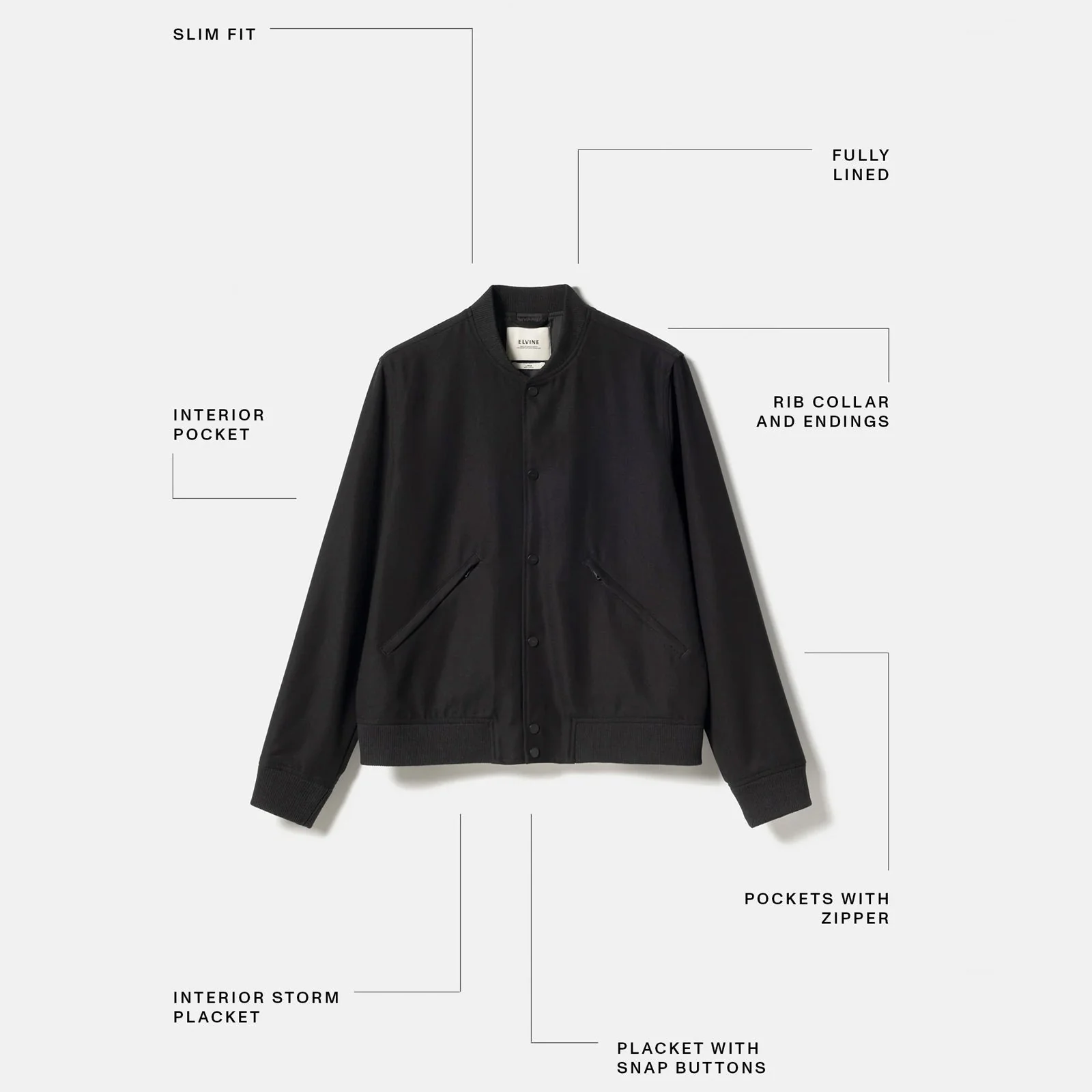 Jorn DobbyLoom Jacket black - Image 5