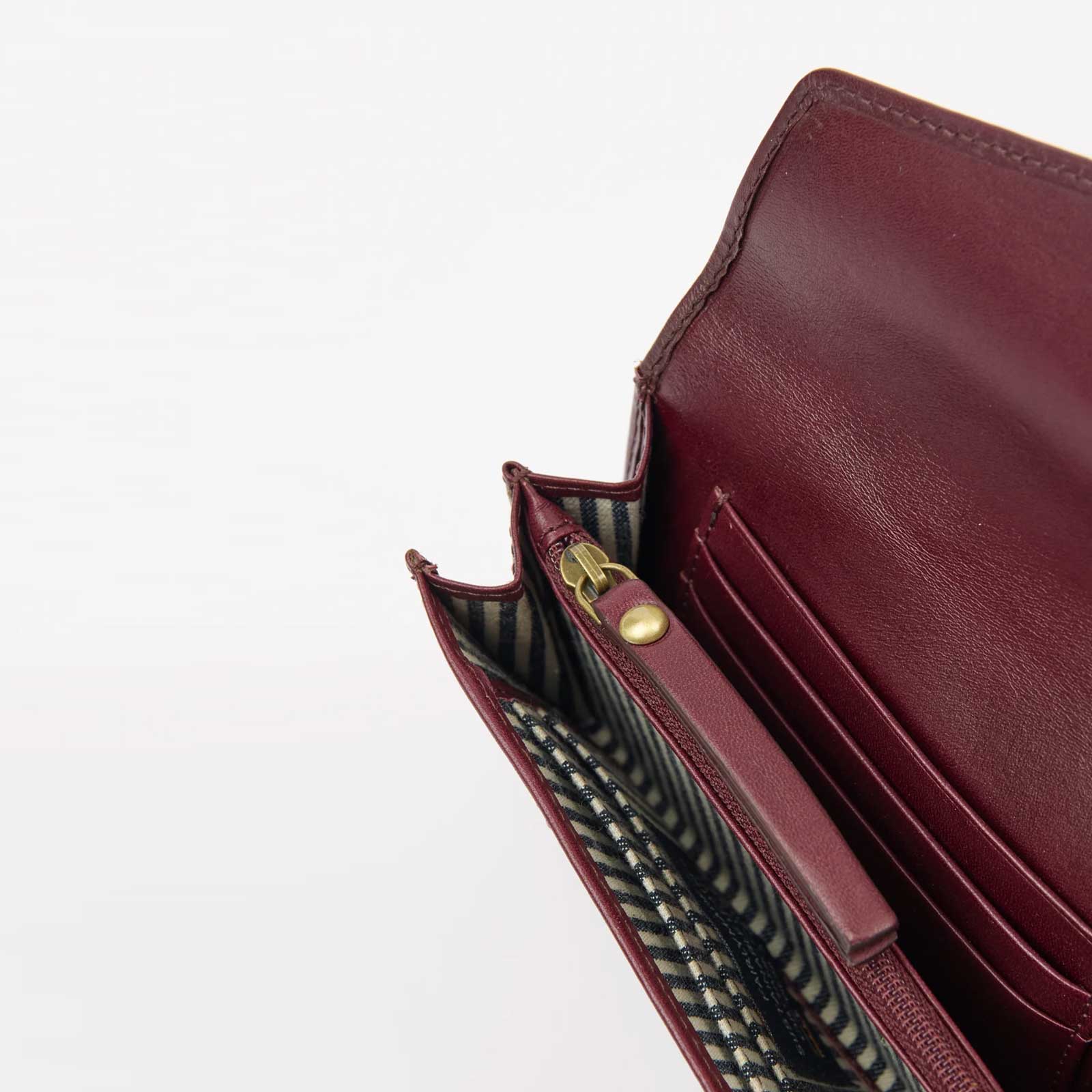 Jo's Classic Leather Purse dark cherry - Image 3