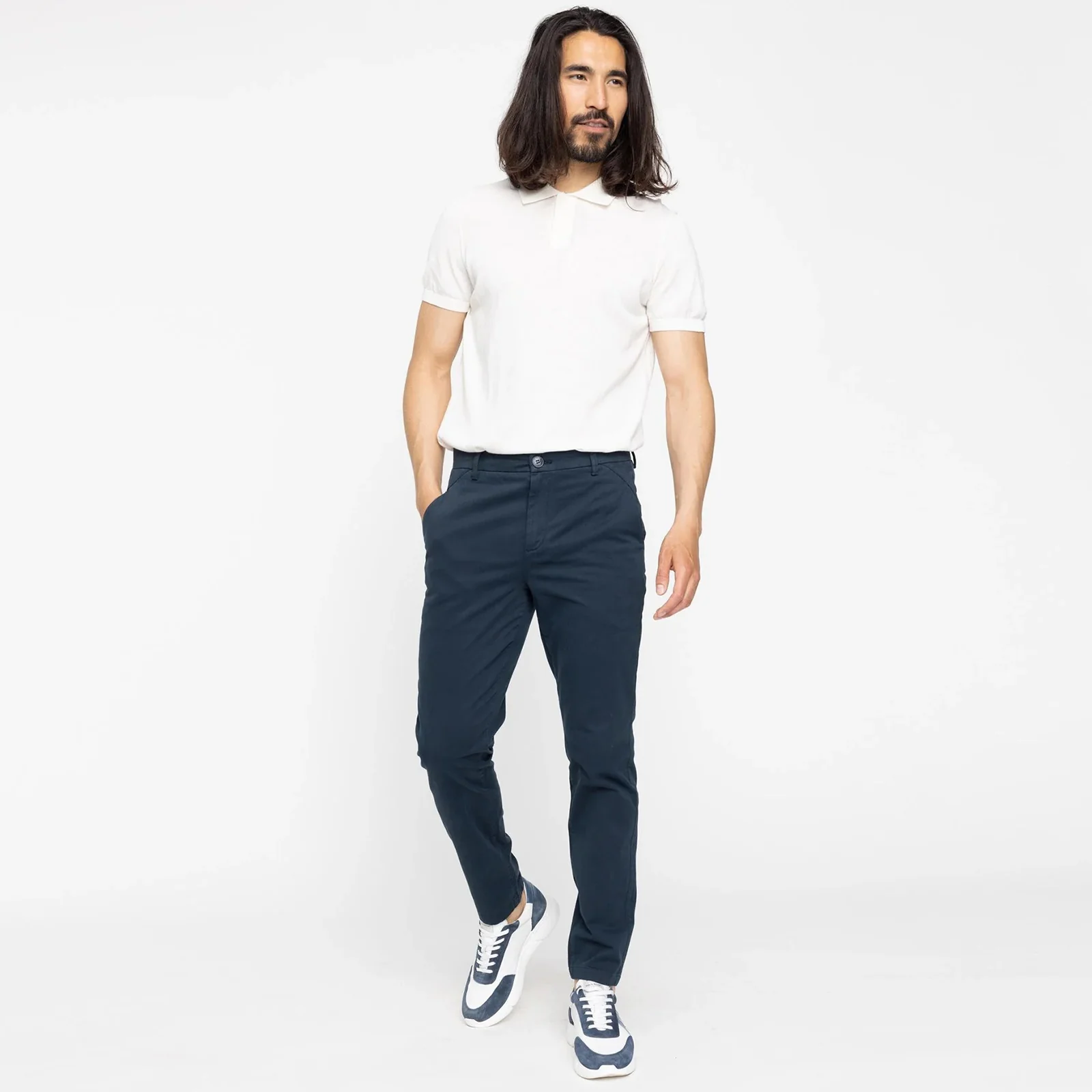 JoshPL 820 Slim Fit Chino navy - Image 2