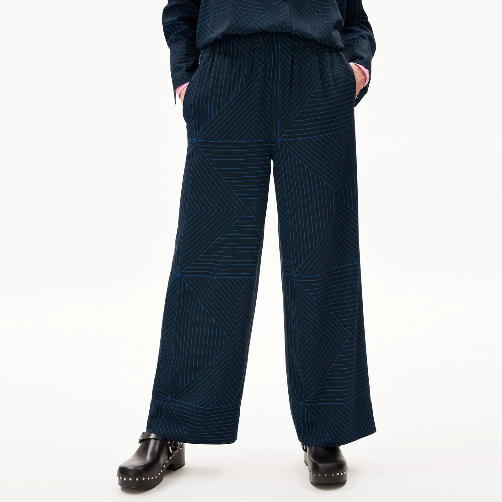Jovaalie Graphic Lines Pants cool ash - Image 2
