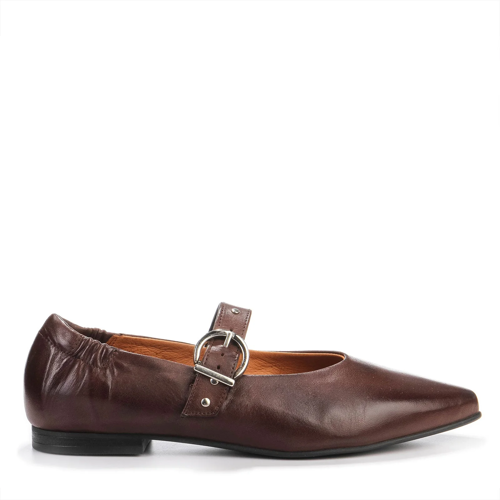 Jules Leather Ballet Flats ebony