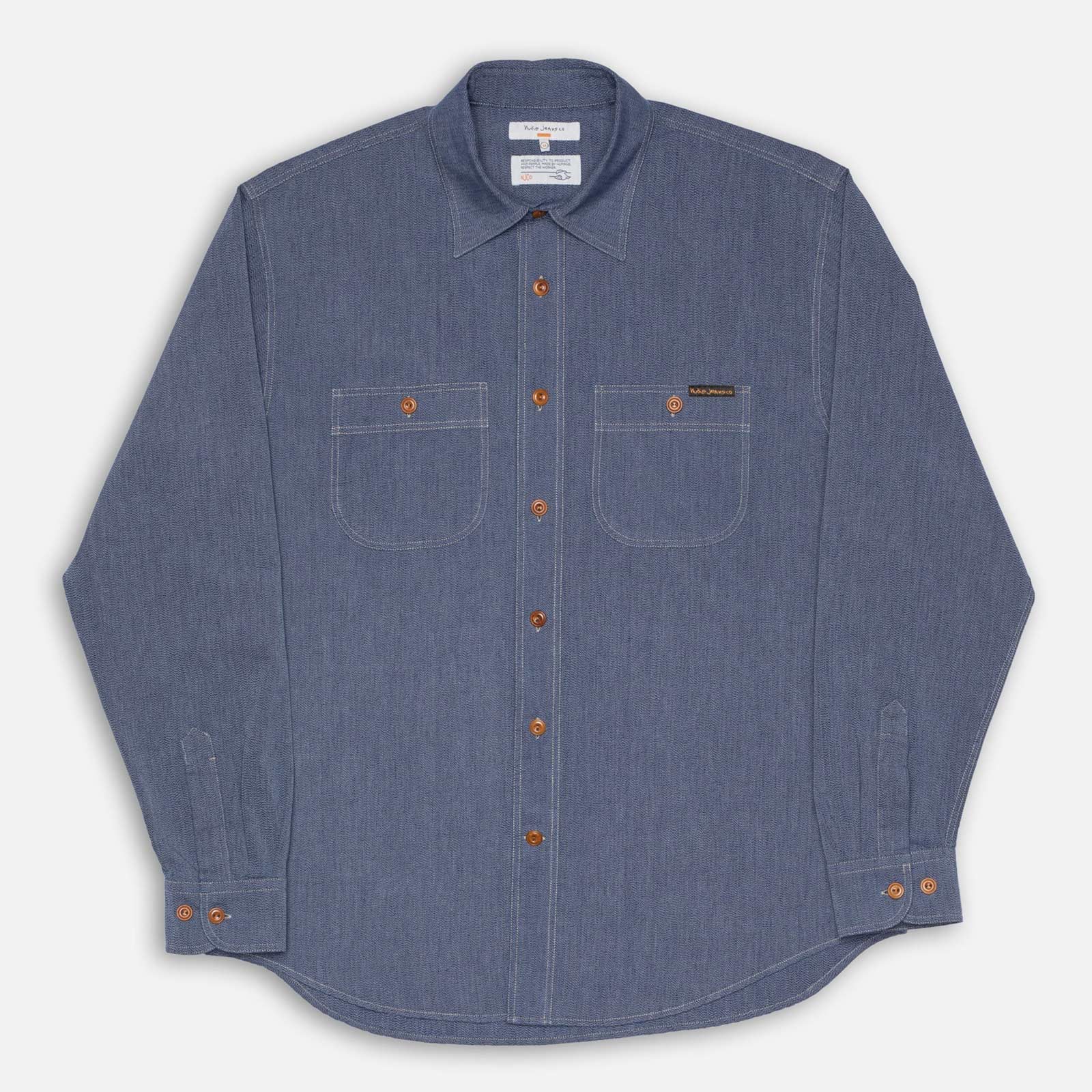Julian Chambray Worker Shirt indigo - Image 2