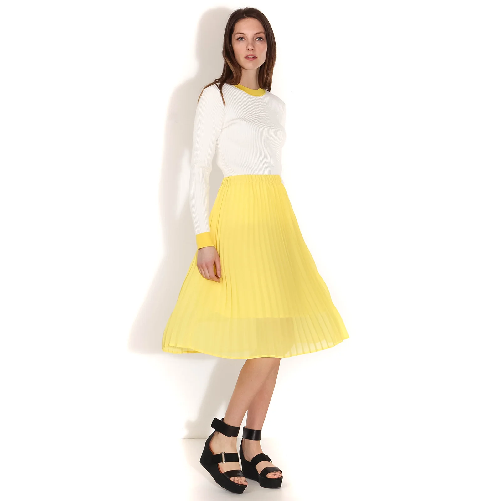 Kamma Knit Jumper white yellow - Image 3