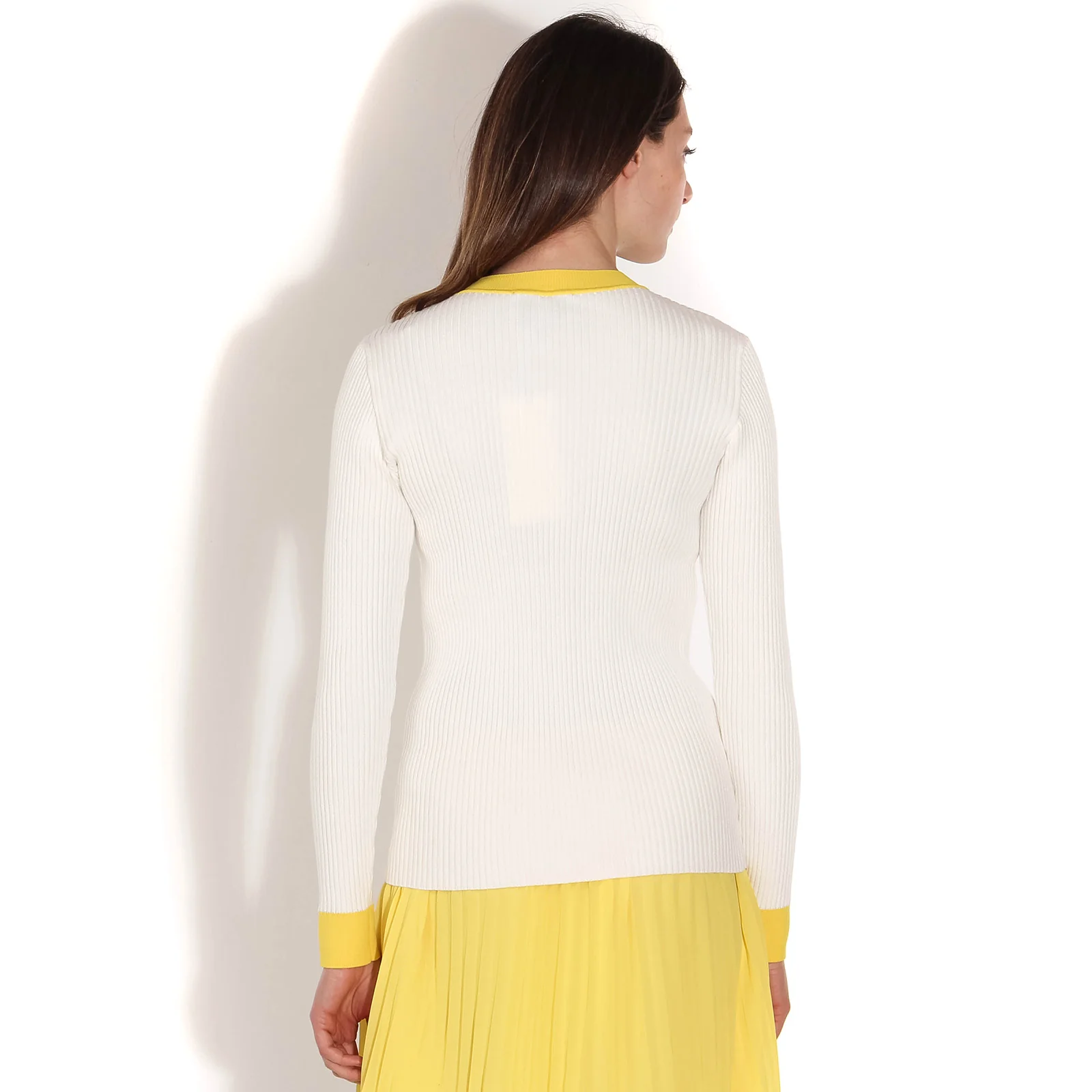Kamma Knit Jumper white yellow - Image 5