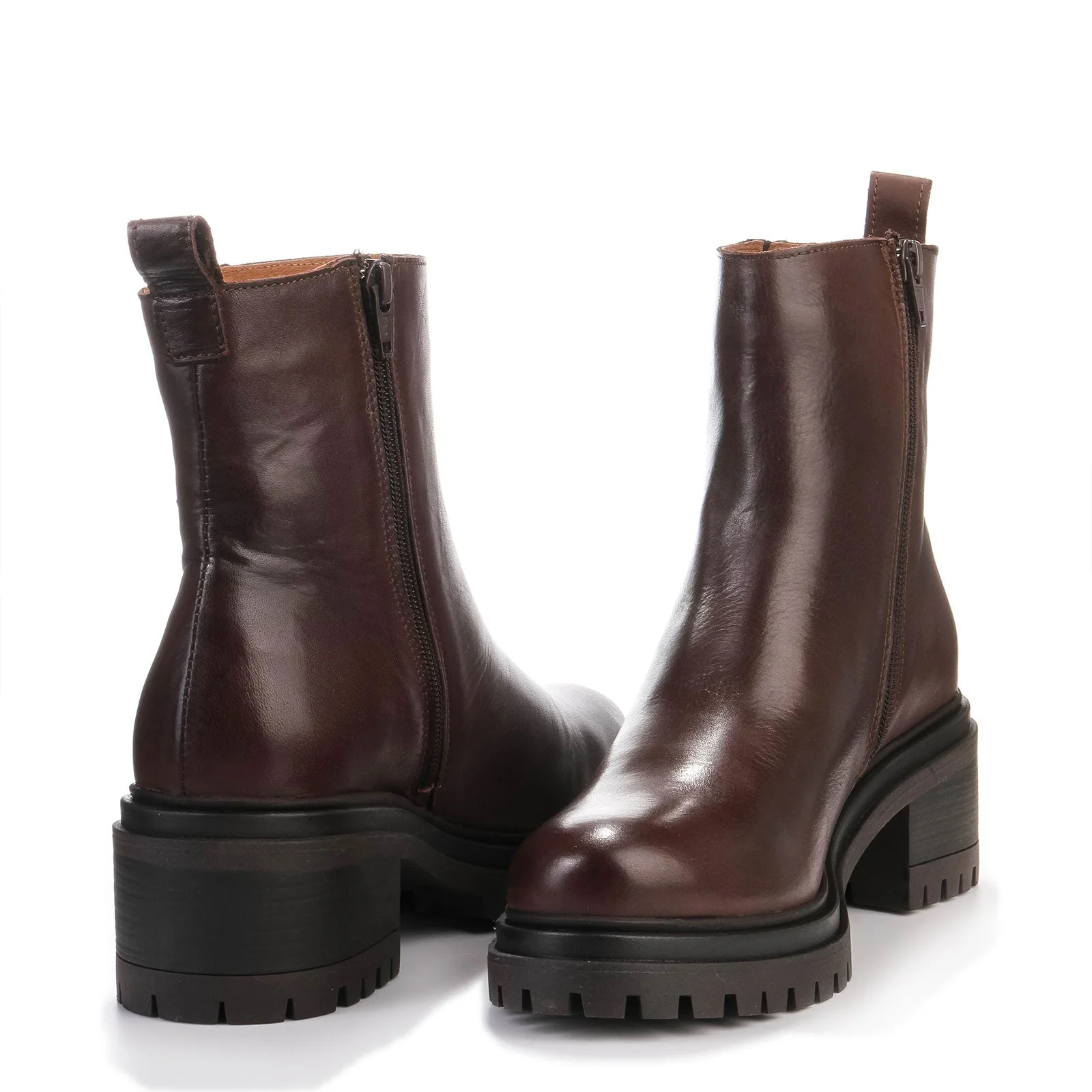 Katie Elevated Leather Boots ebony - Image 3