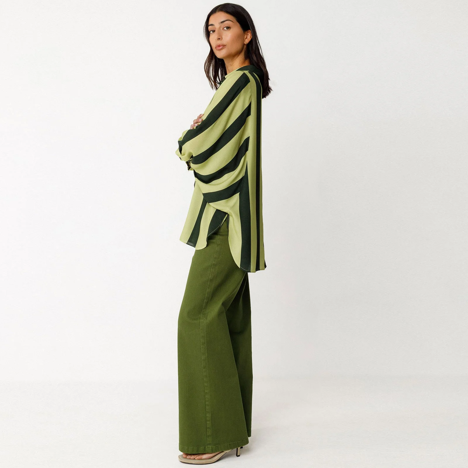 Katrin Shirt green stripes - Image 3