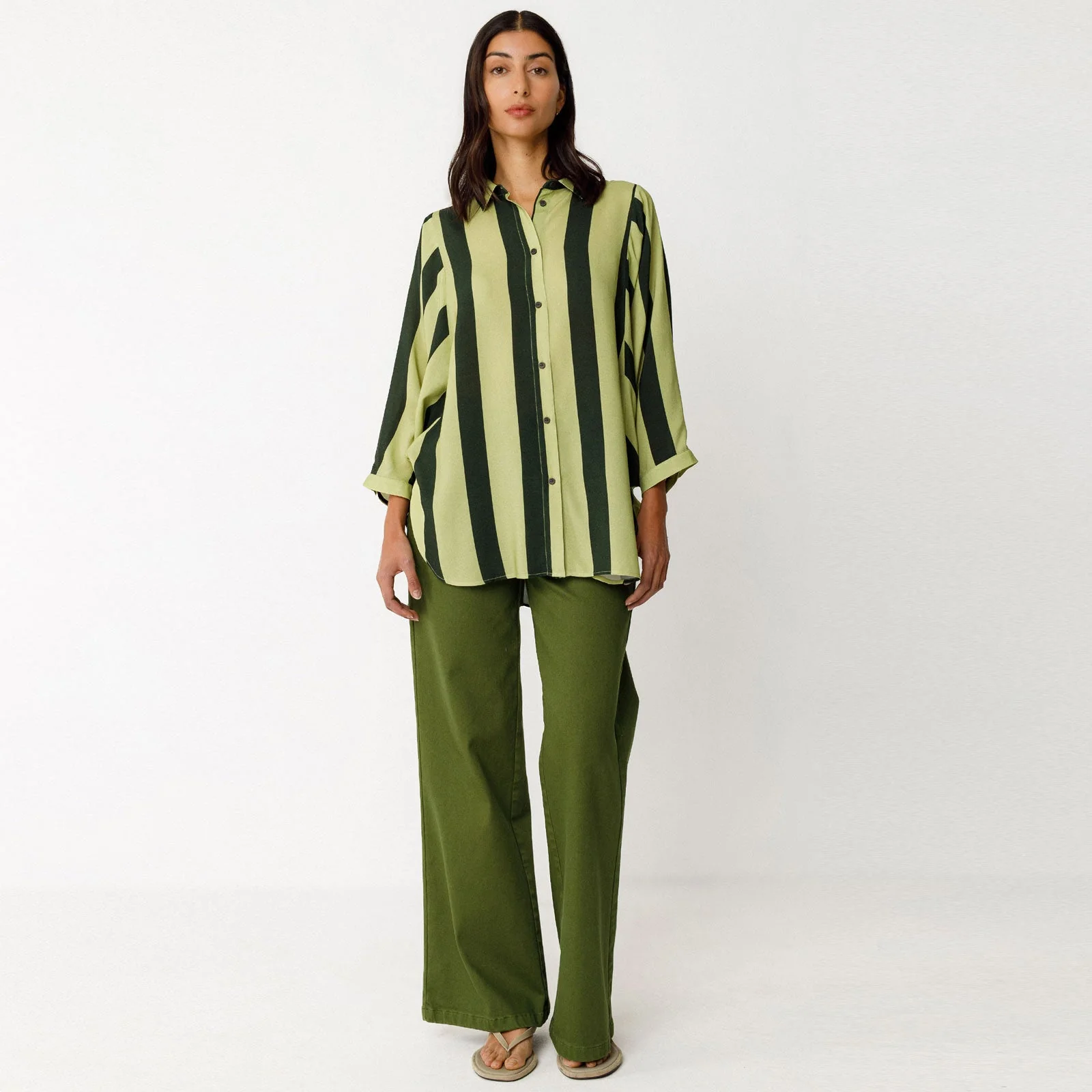 Katrin Shirt green stripes - Image 4