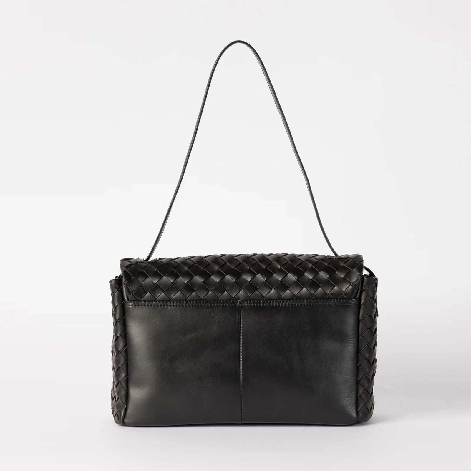 Kenzie Woven Classic Leather Bag black - Image 3