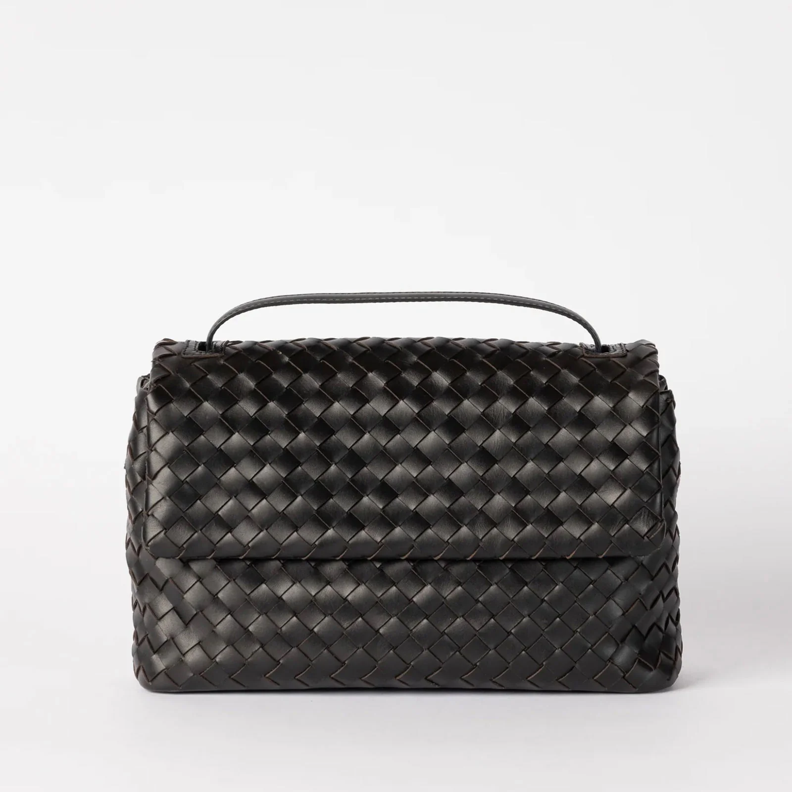 Kenzie Woven Classic Leather Bag black - Image 4