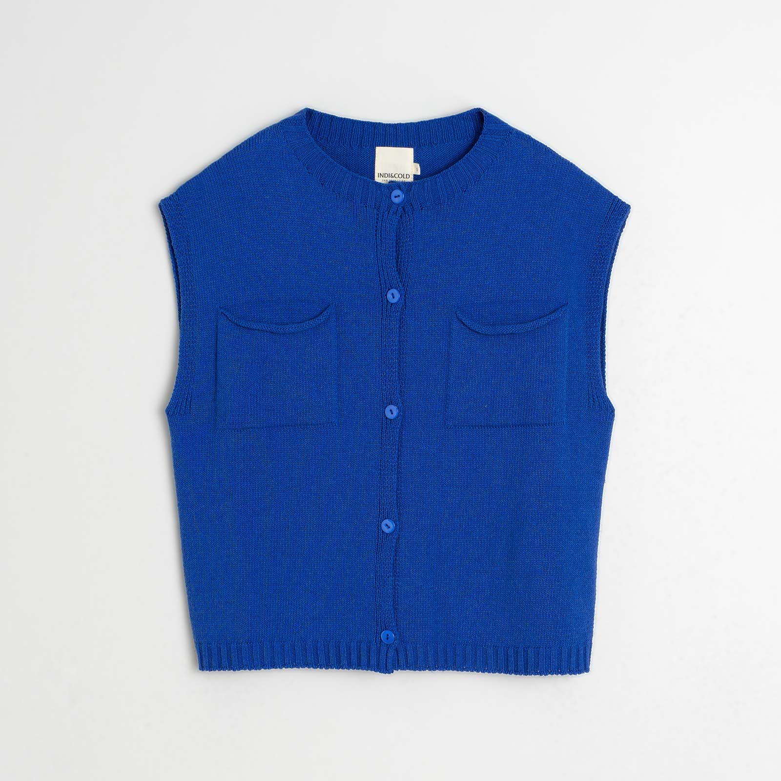 Knit Vest azul britanico - Image 3