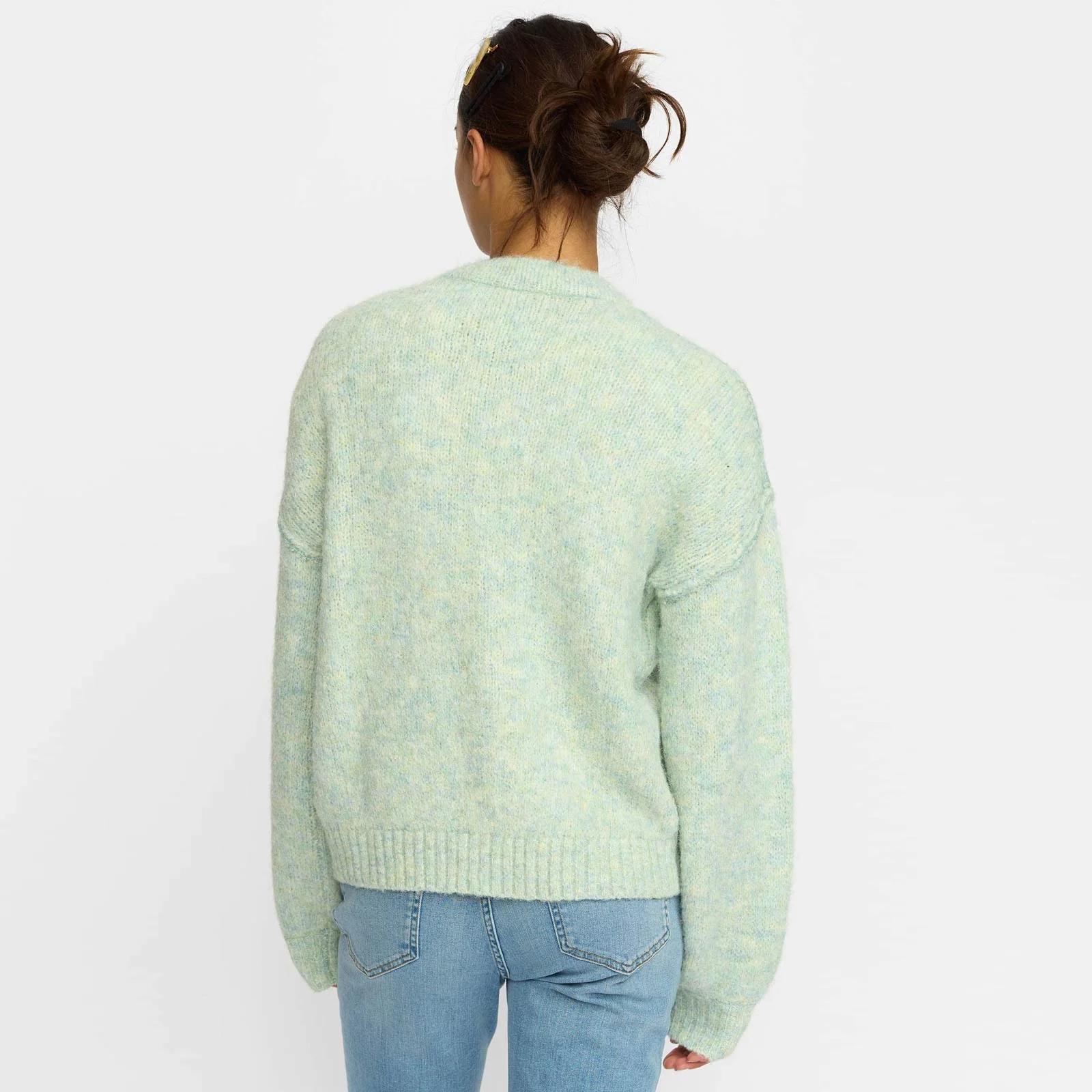 Knitted Mohair Cardigan mint - Image 2