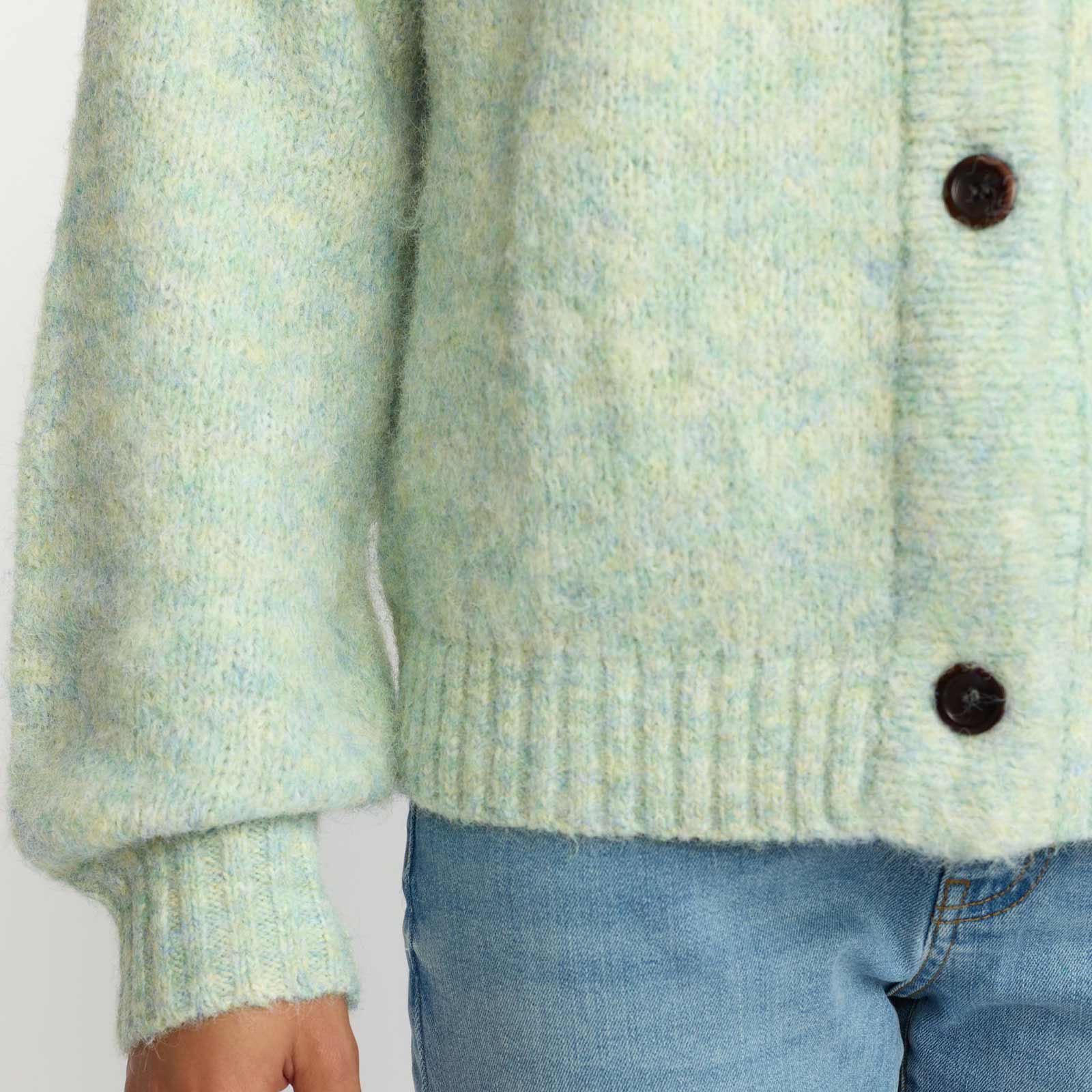 Knitted Mohair Cardigan mint - Image 4