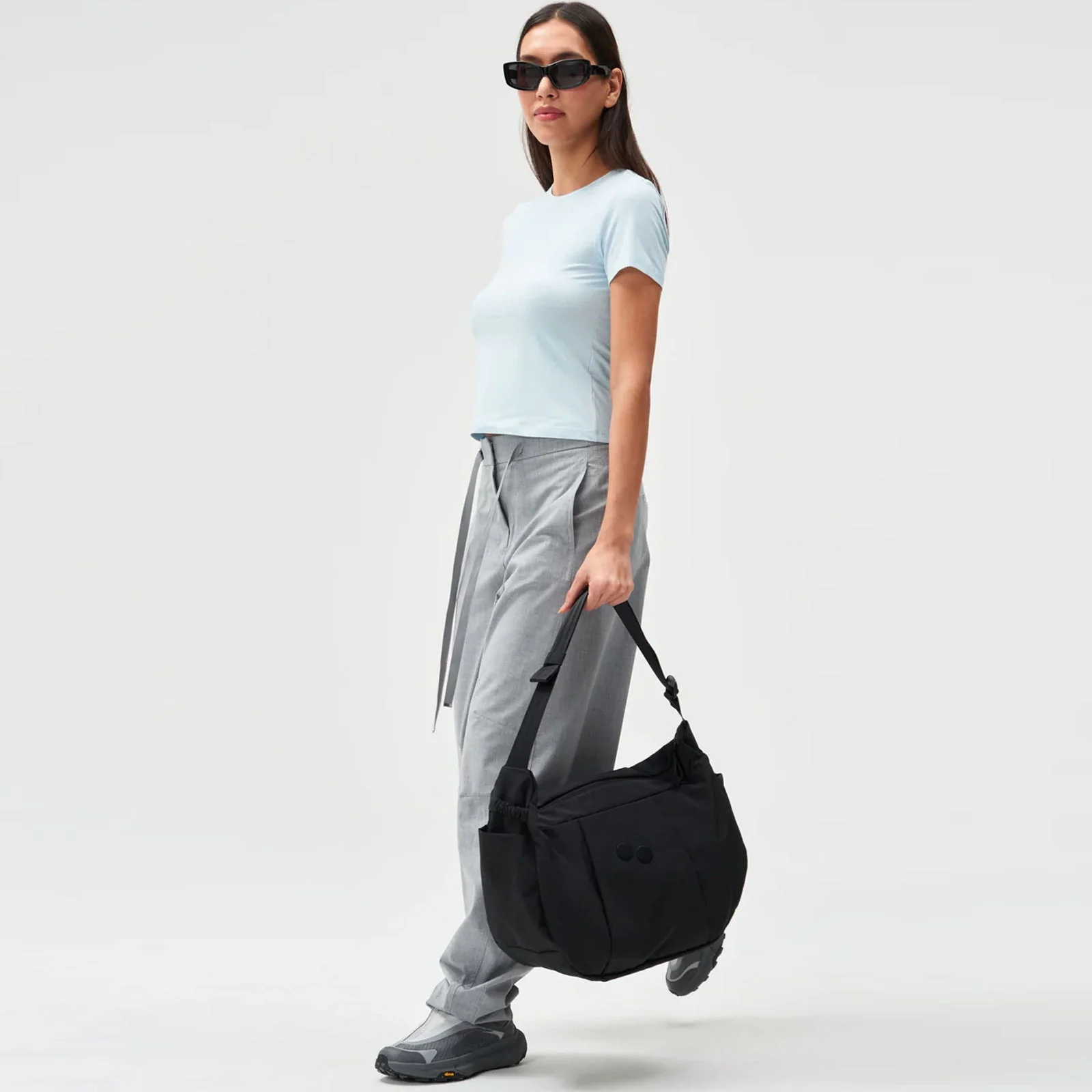 Krumm Large Crossbody Bag crinkle black - Image 4