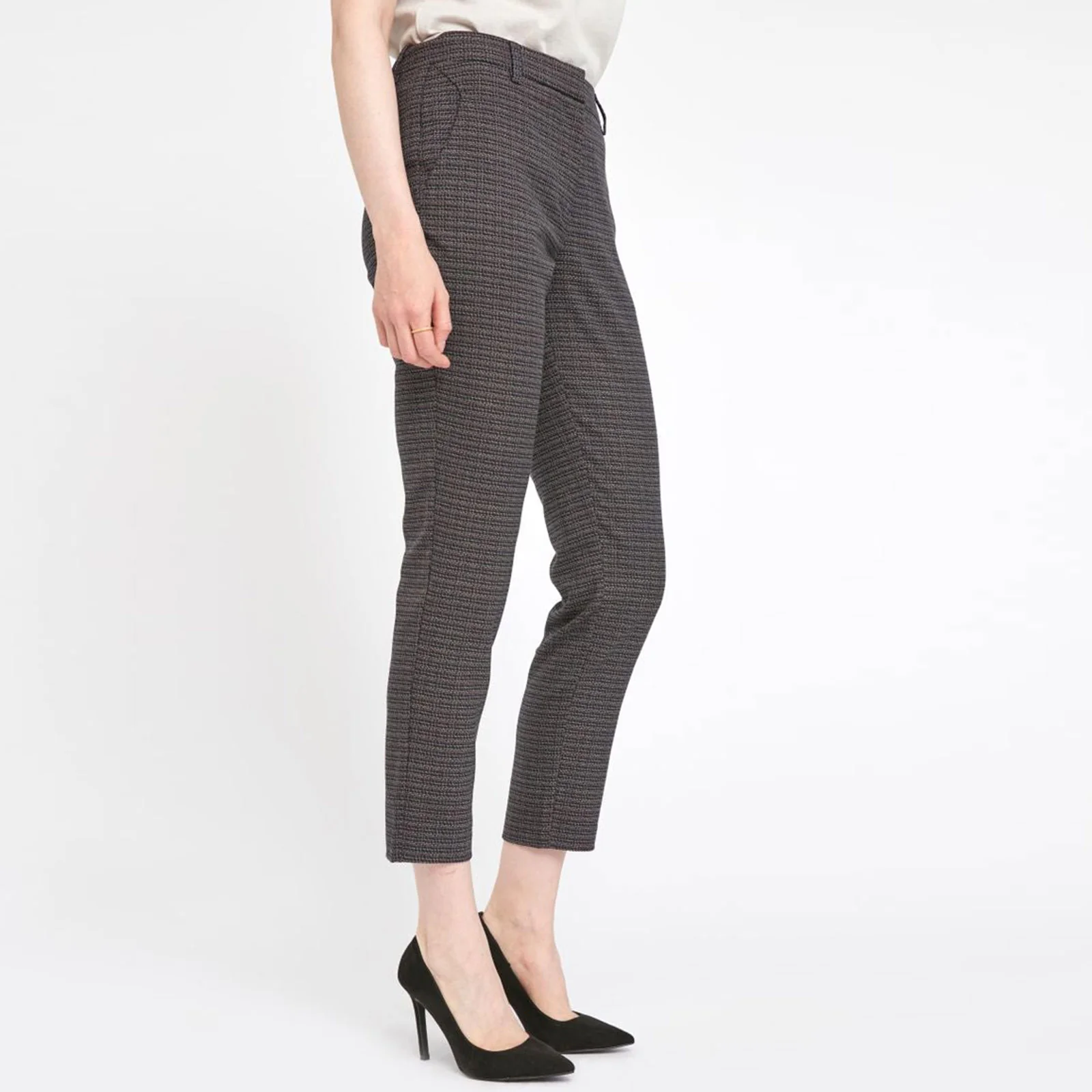 Kylie Crop 722 Pant navy mix weave - Image 2
