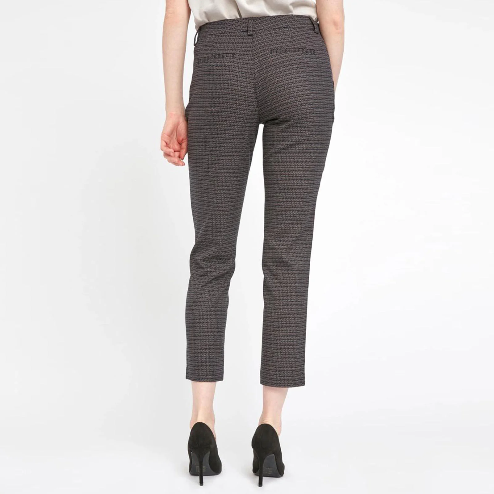 Kylie Crop 722 Pant navy mix weave - Image 4