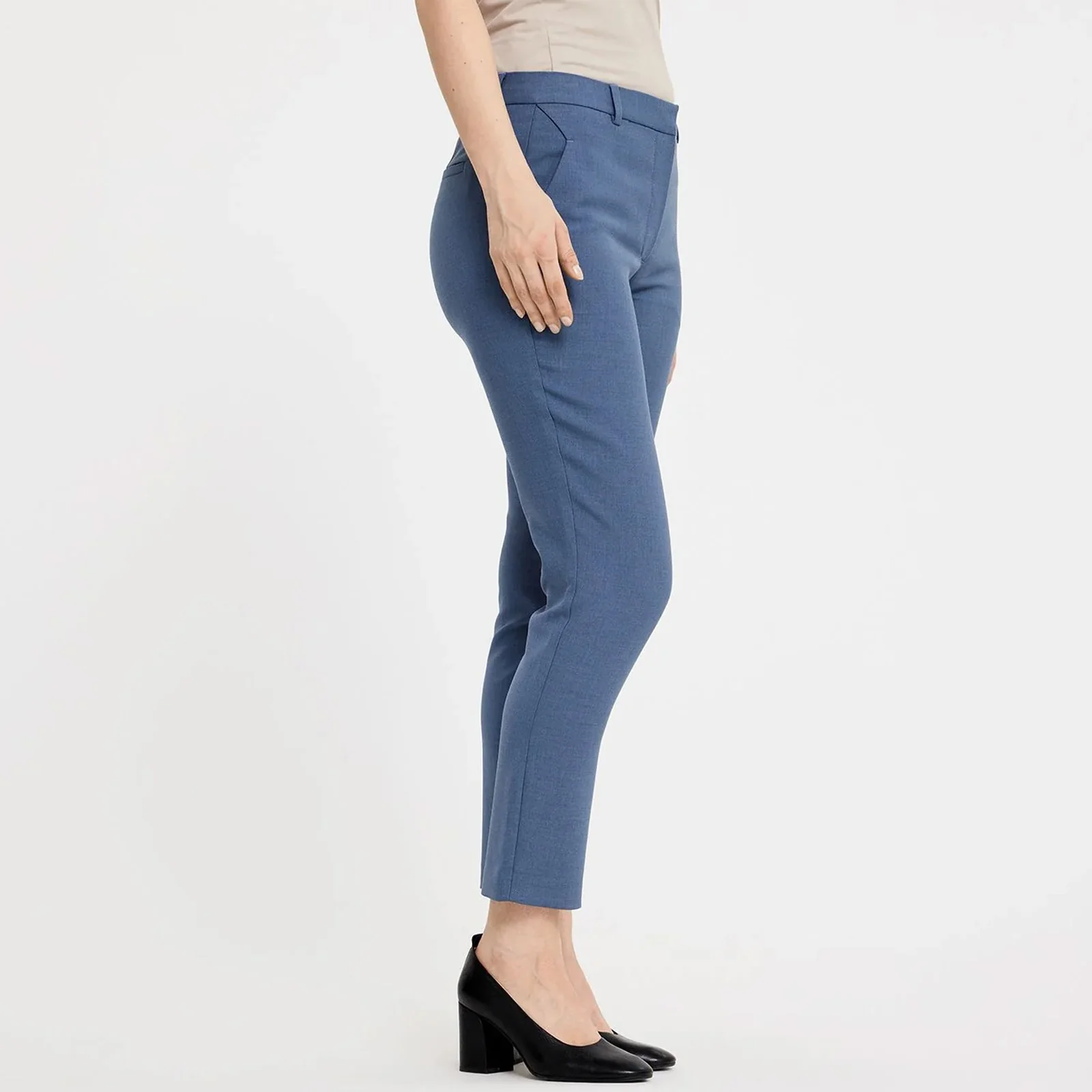 KylieFV Crop Trousers 085 blue mist melange - Image 3