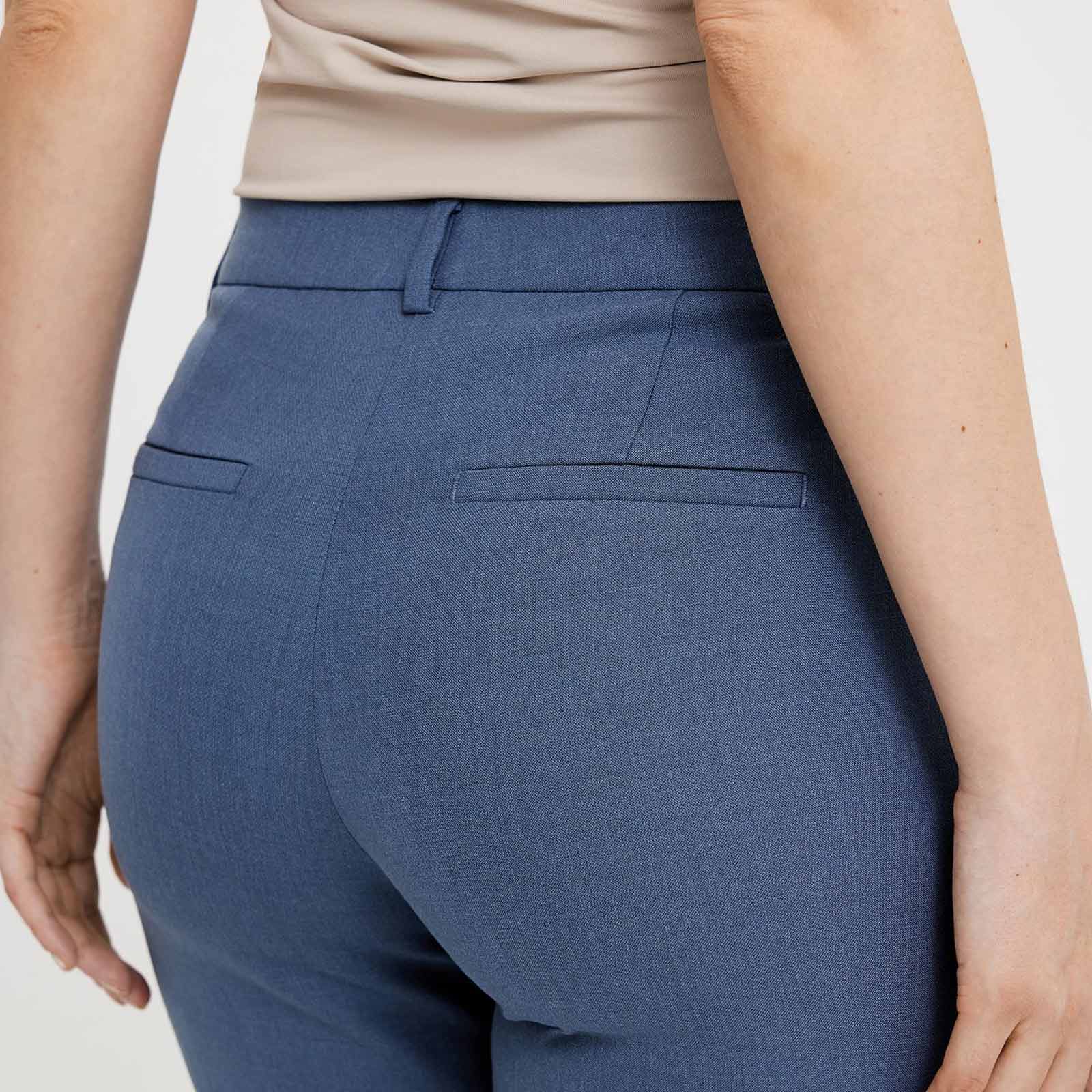 KylieFV Crop Trousers 085 blue mist melange - Image 5