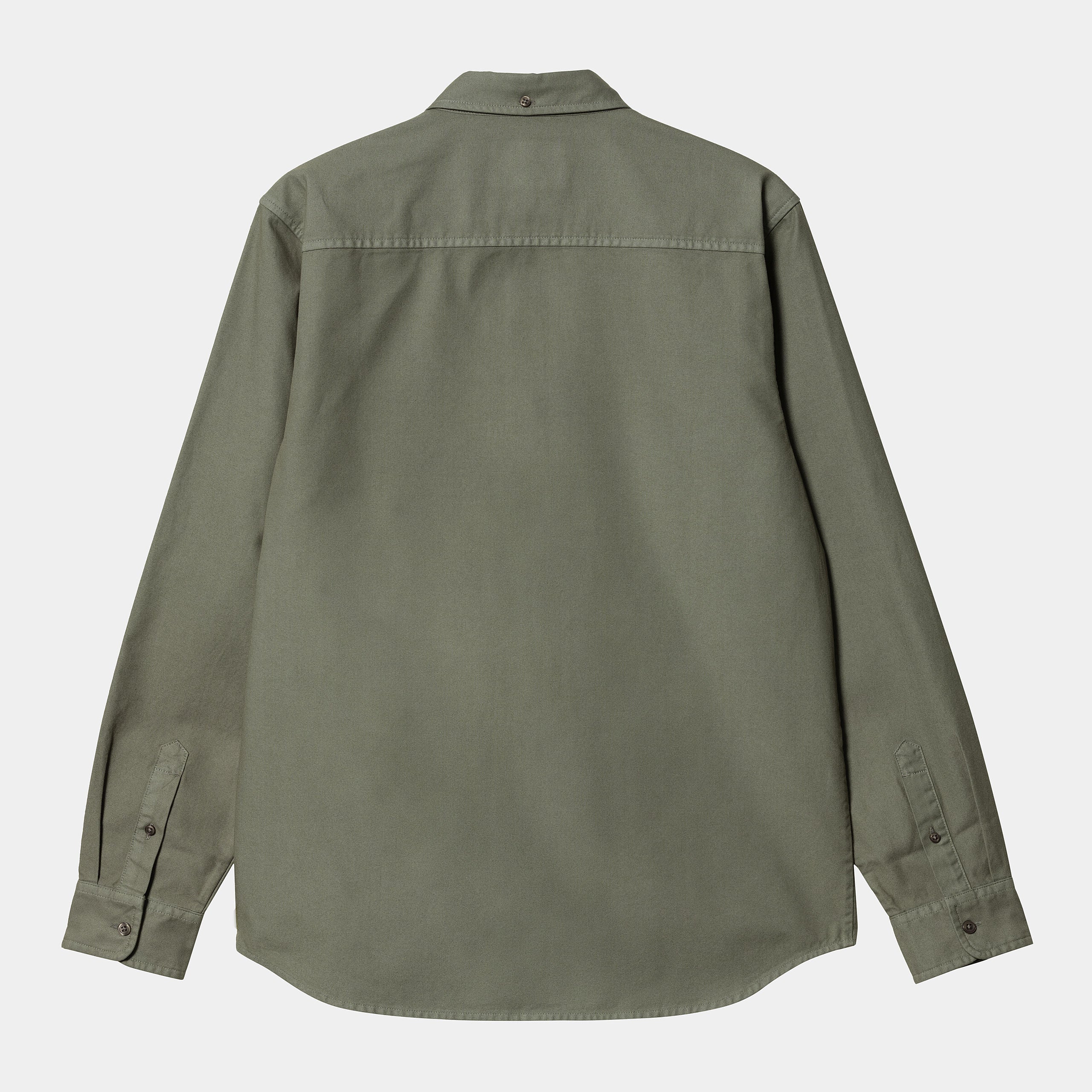 L/S Bolton Shirt smoke green (garment dyed) - Image 2