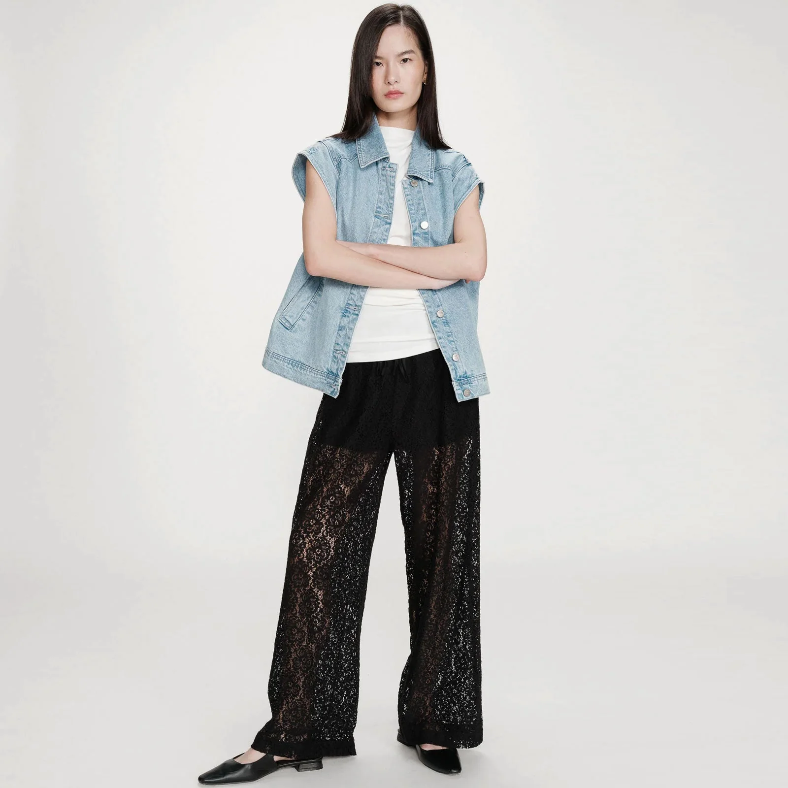 Lace Pants Vincent noir