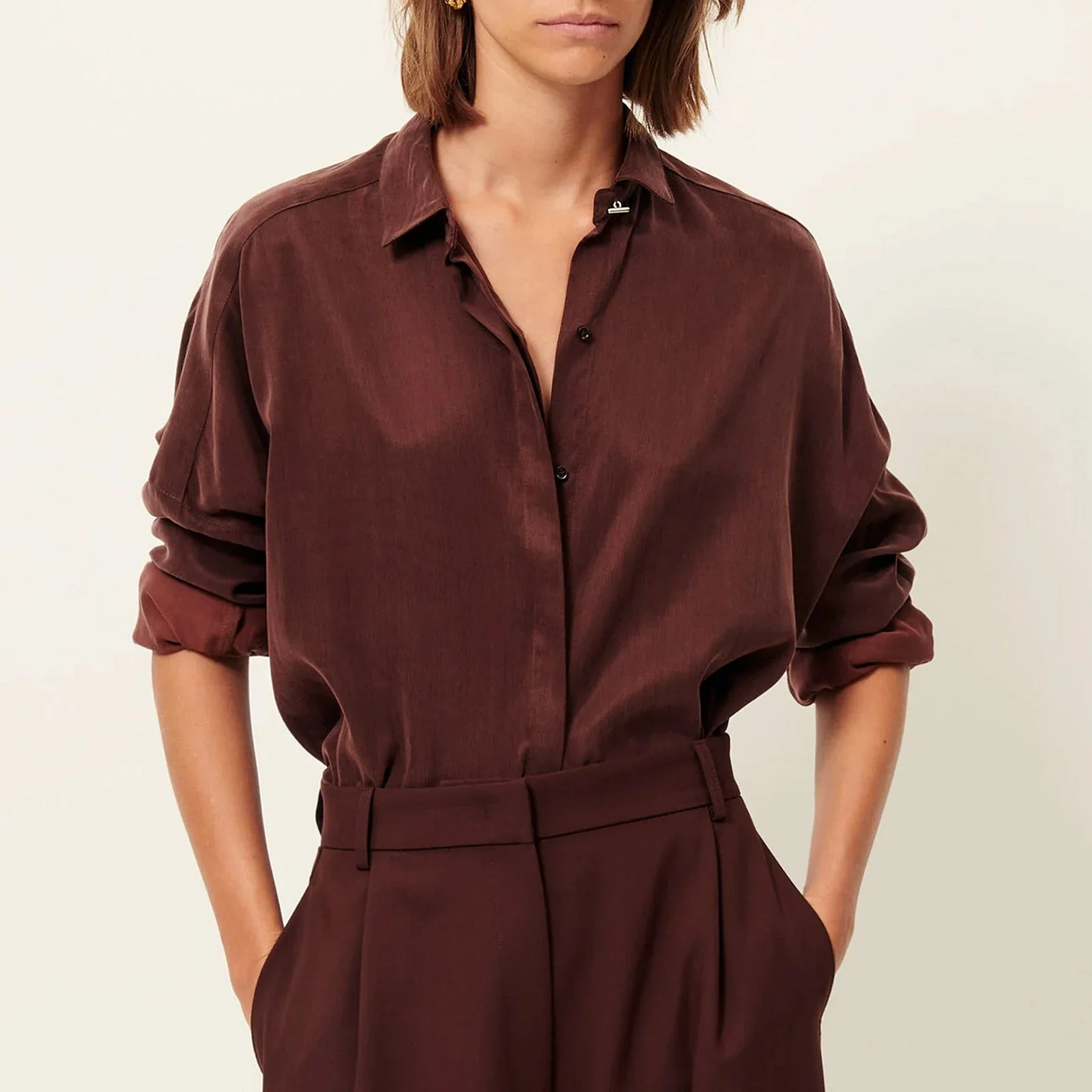Lady D Blouse moka