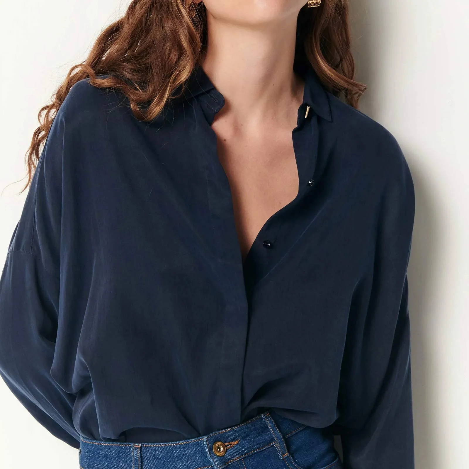 Lady D Blouse navy