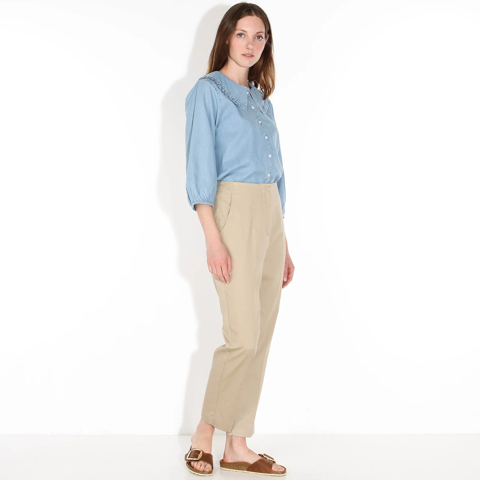 Langley HW Ankle Pants white pepper - Image 2
