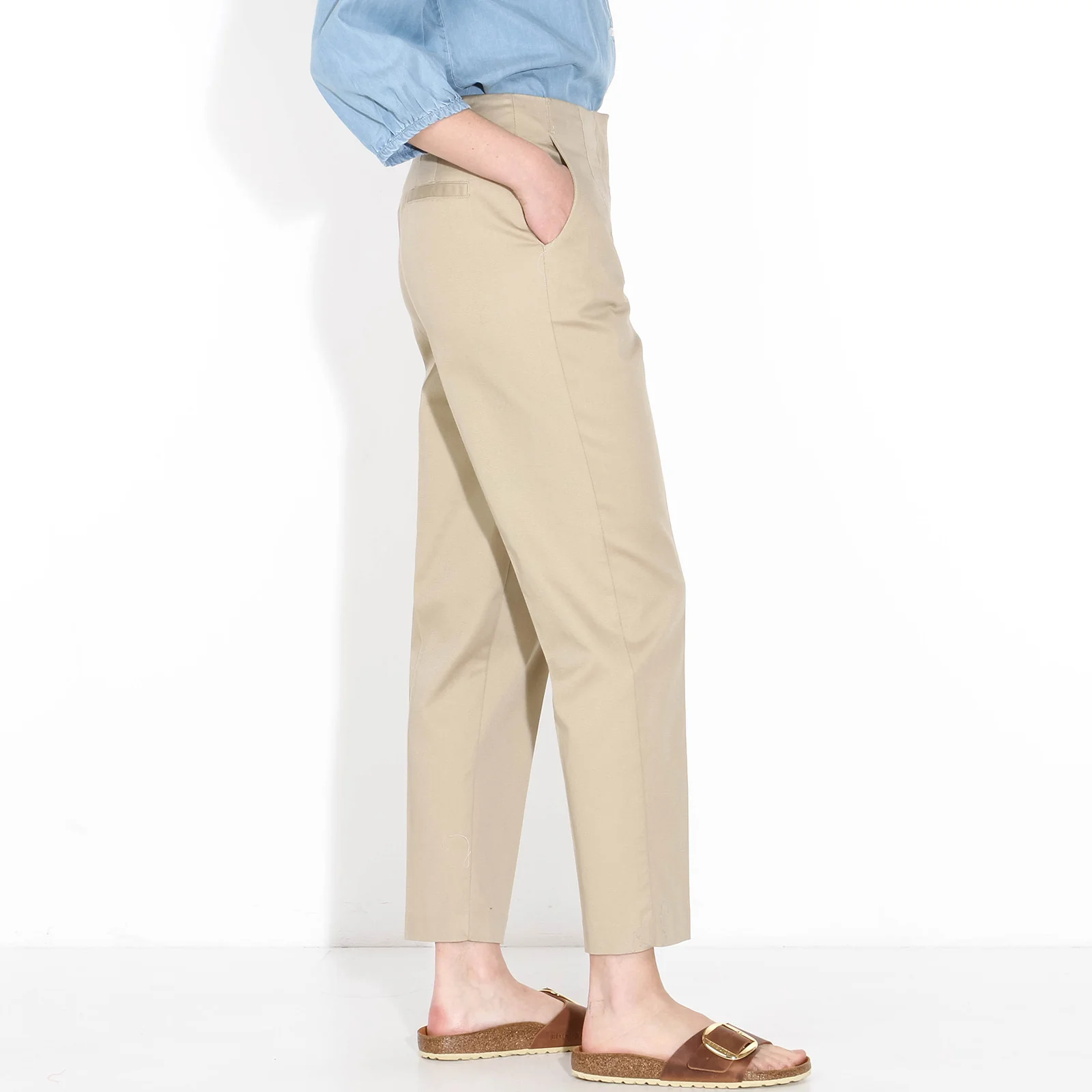 Langley HW Ankle Pants white pepper - Image 4
